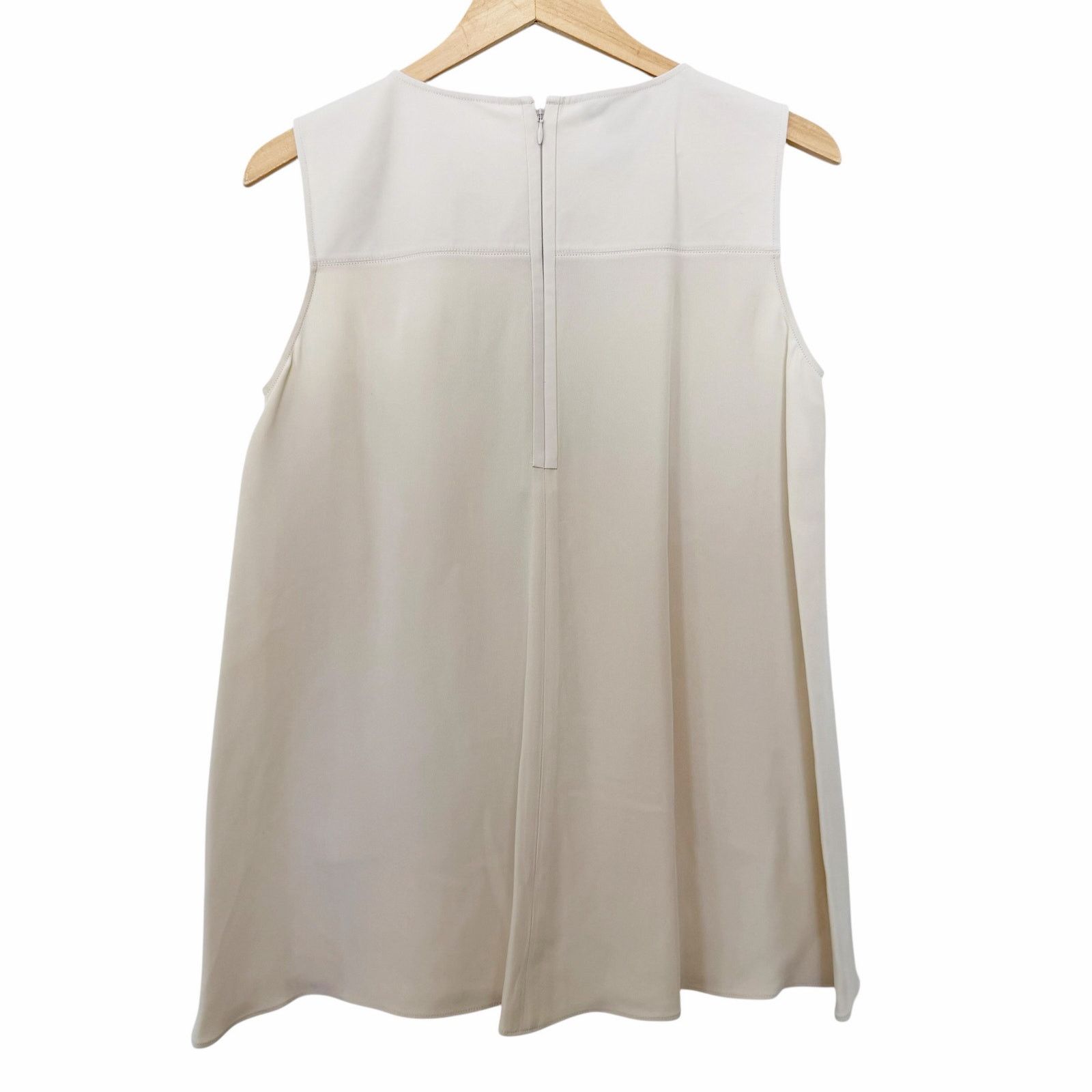 Lafayette 148 Lafayette 148 Off White Lace Up Sleeveless Blouse Sz 6 Size M / US 6-8 / IT 42-44 - 3 Thumbnail