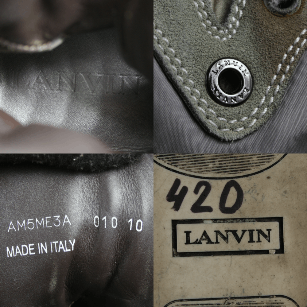 Lanvin DDB1 Distressed Hi-Top Sneakers Size US 10 / EU 43 - 16 Thumbnail