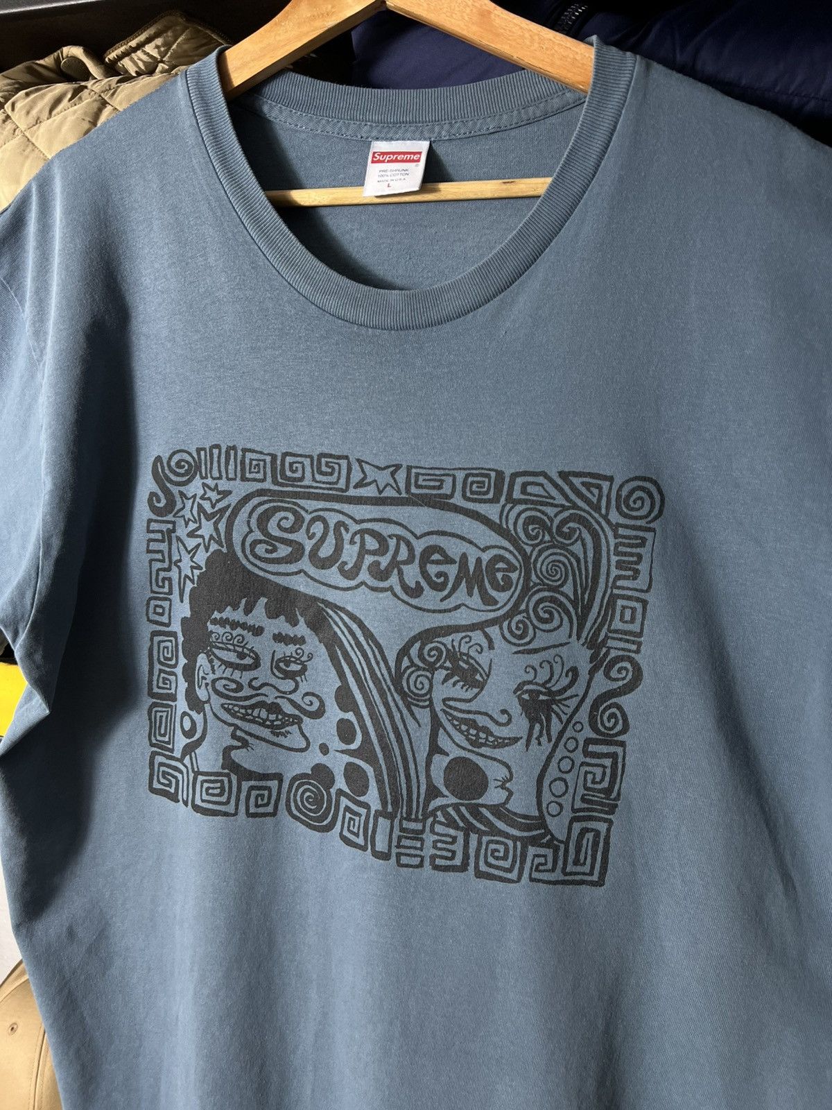 Supreme 🔥 Supreme Psychedelic Faces T-Shirt Rare Graphic — Blue Tee Size US L / EU 52-54 / 3 - 2 Thumbnail