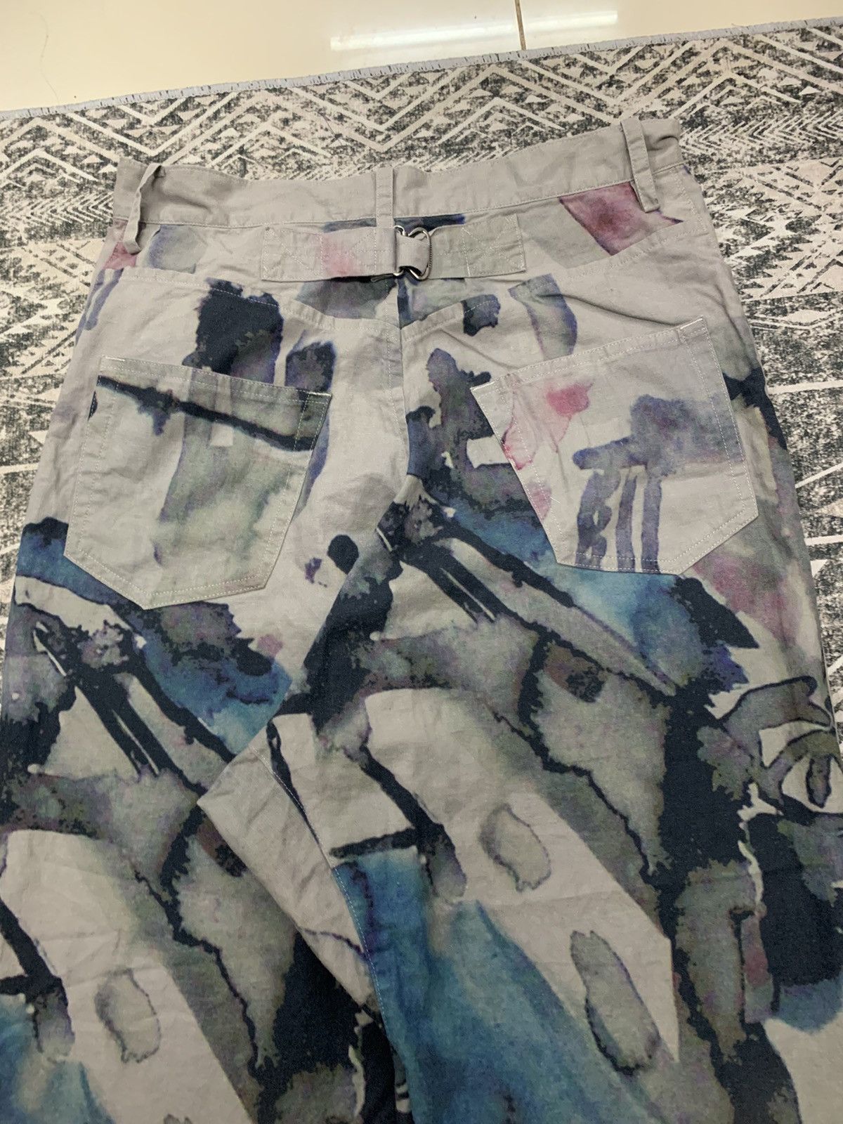 Japanese Brand 🐐90s YOHJI YAMAMOTO WATER COLOUR PANT Size US 31 - 12 Thumbnail