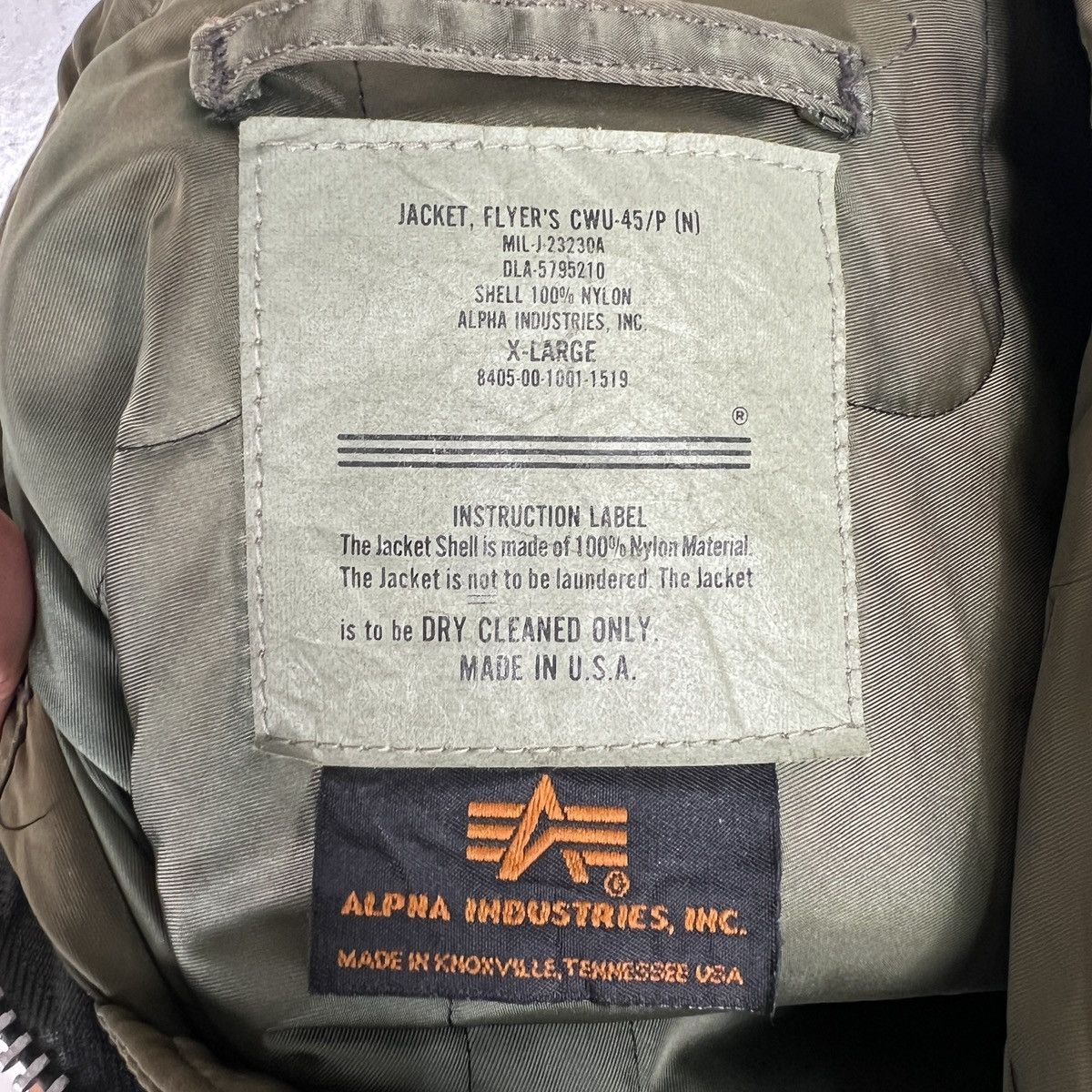Alpha Industries Vintage alpha Cwu 45 P Bomber Jacket Made In Usa Size XL Size US XL / EU 56 / 4 - 13 Thumbnail
