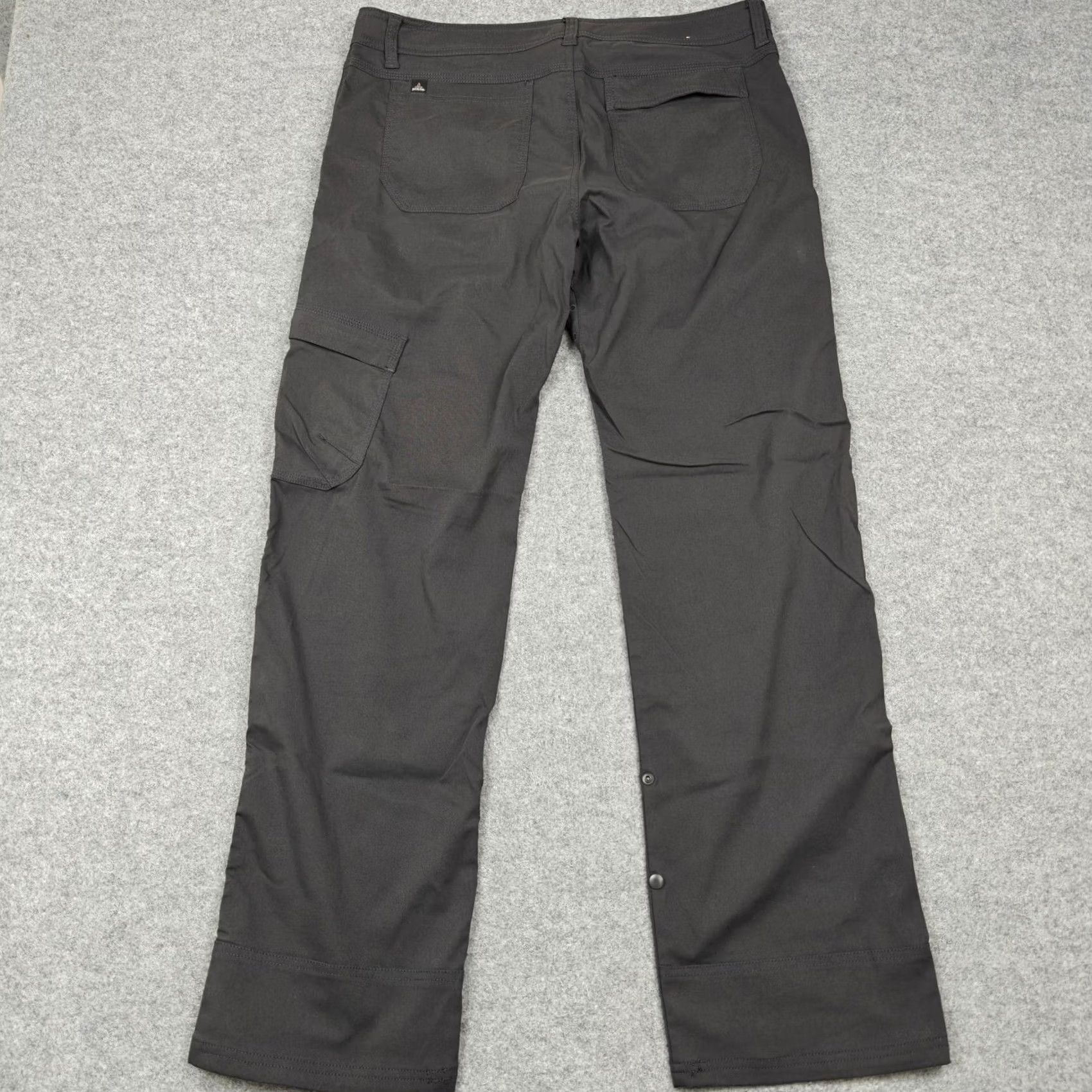 Prana Prana Pants Mens 35x32 Gray Nylon Stretch Cargo Outdoor Hiking Snap Leg Travel - Pre-owned - Excellent Size US 35 - 6 Thumbnail