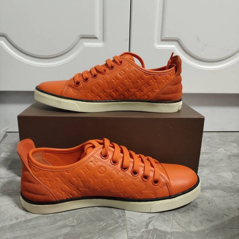 Louis Vuitton Louis Vuitton Casual Sneakers in Bright Orange - Size US 5.5 / EU 38 - 8 Thumbnail