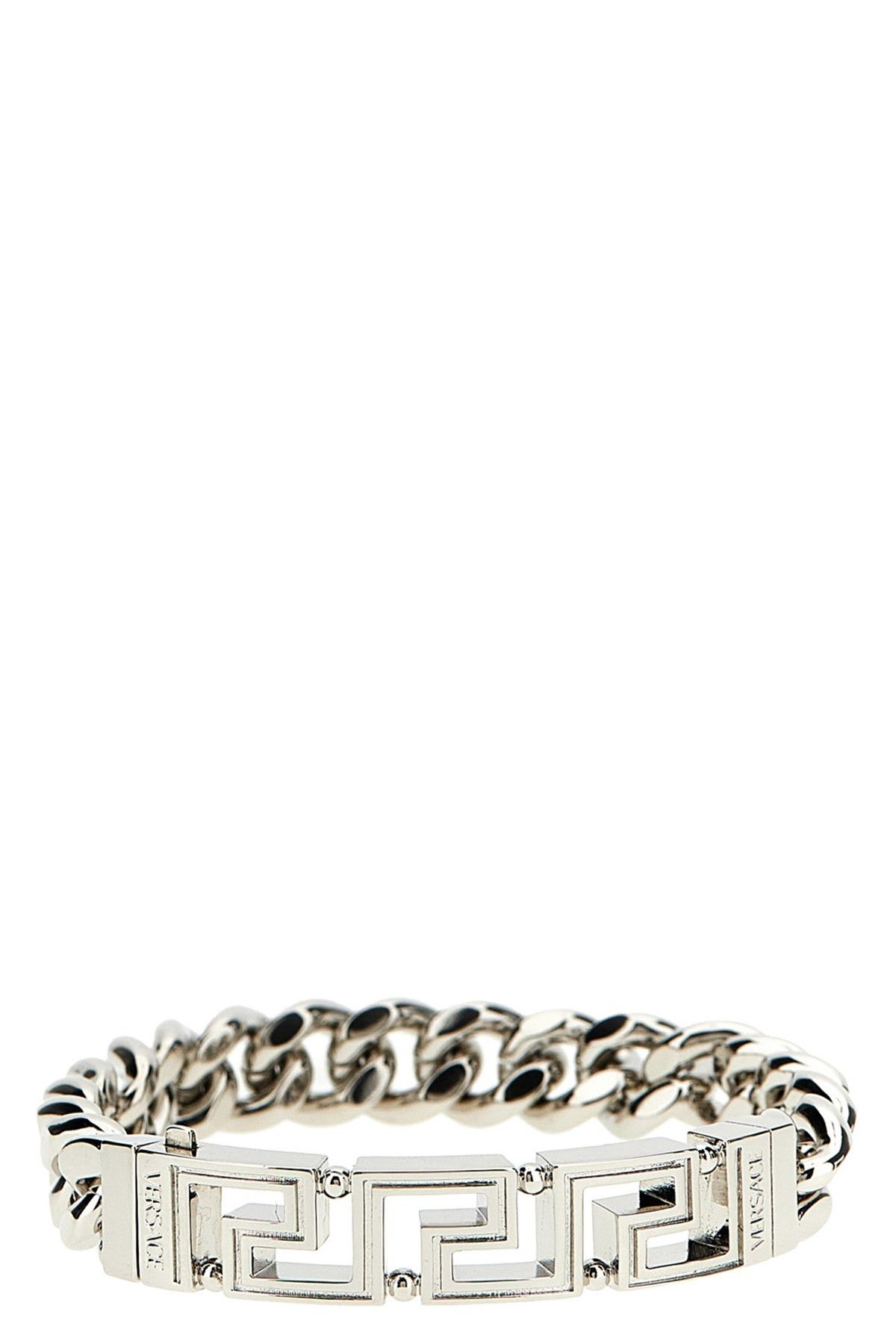 image of Versace 'greca' Bracelet in Silver, Men's