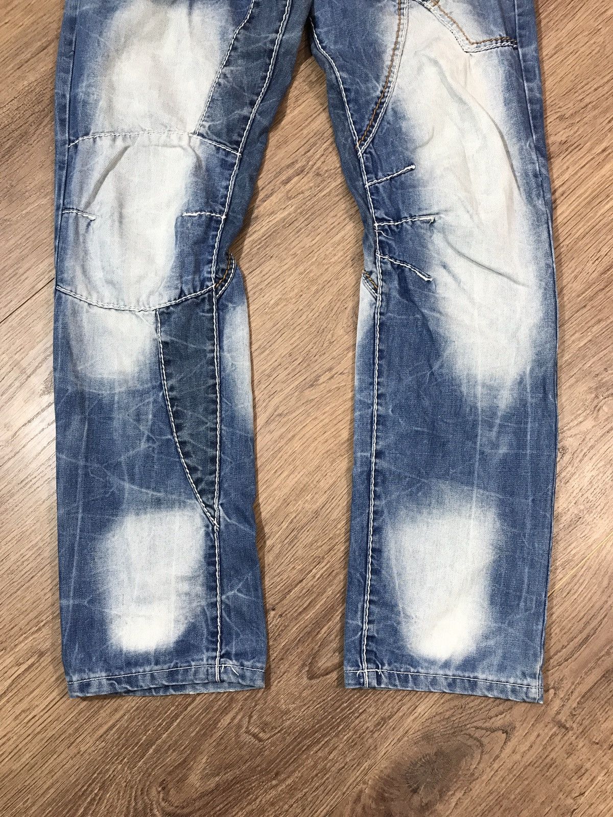 Japanese Brand × Vintage Vintage Distressed K&M Kosmo Lupo Denim Pants Jeans Size US 32 / EU 48 - 2 Thumbnail