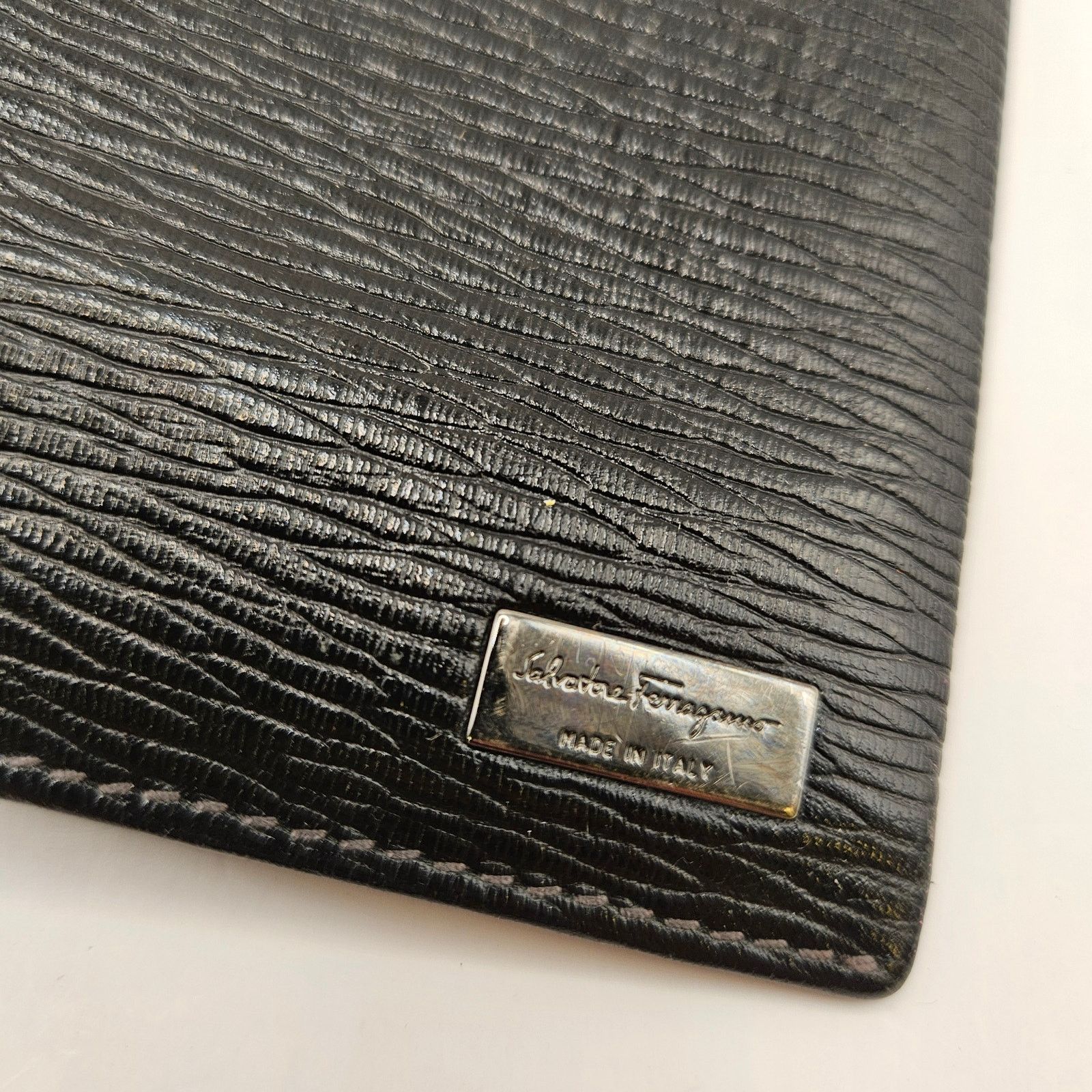 Salvatore Ferragamo SALVATORE FERRAGAMO BLACK CLASSIC LEATHER LONG BIFOLD WALLET Size ONE SIZE - 5 Thumbnail