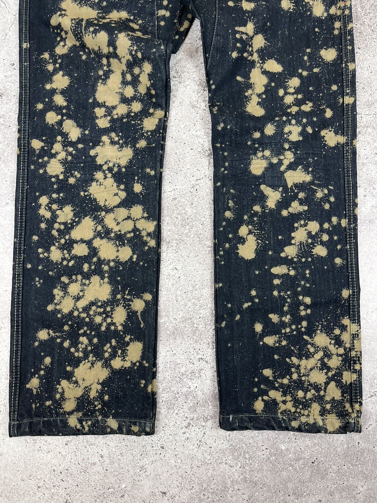 Japanese Brand Avante Garde Double Waisted Painted Denim Oants Size US 36 / EU 52 - 5 Thumbnail