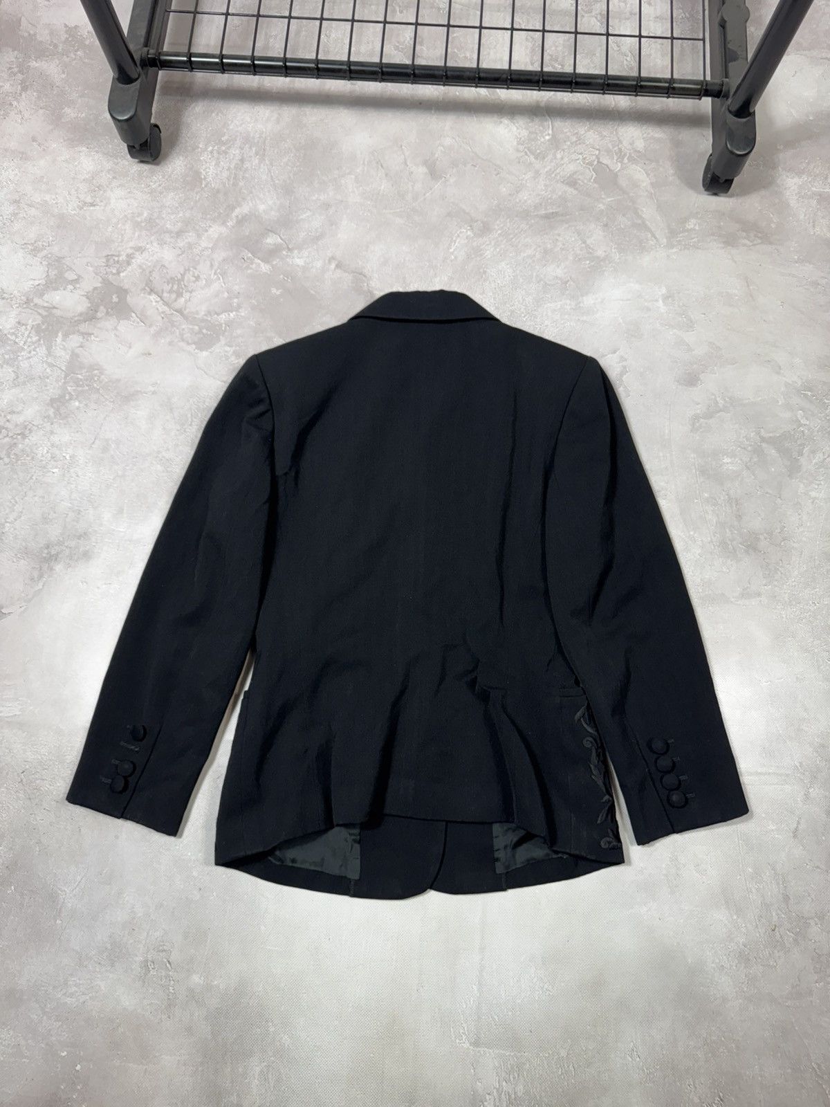 Jil Sander Vintage Jil Sander 80s Wool Embroidered Blazer West Germany Size XS / US 0-2 / IT 36-38 - 17 Thumbnail