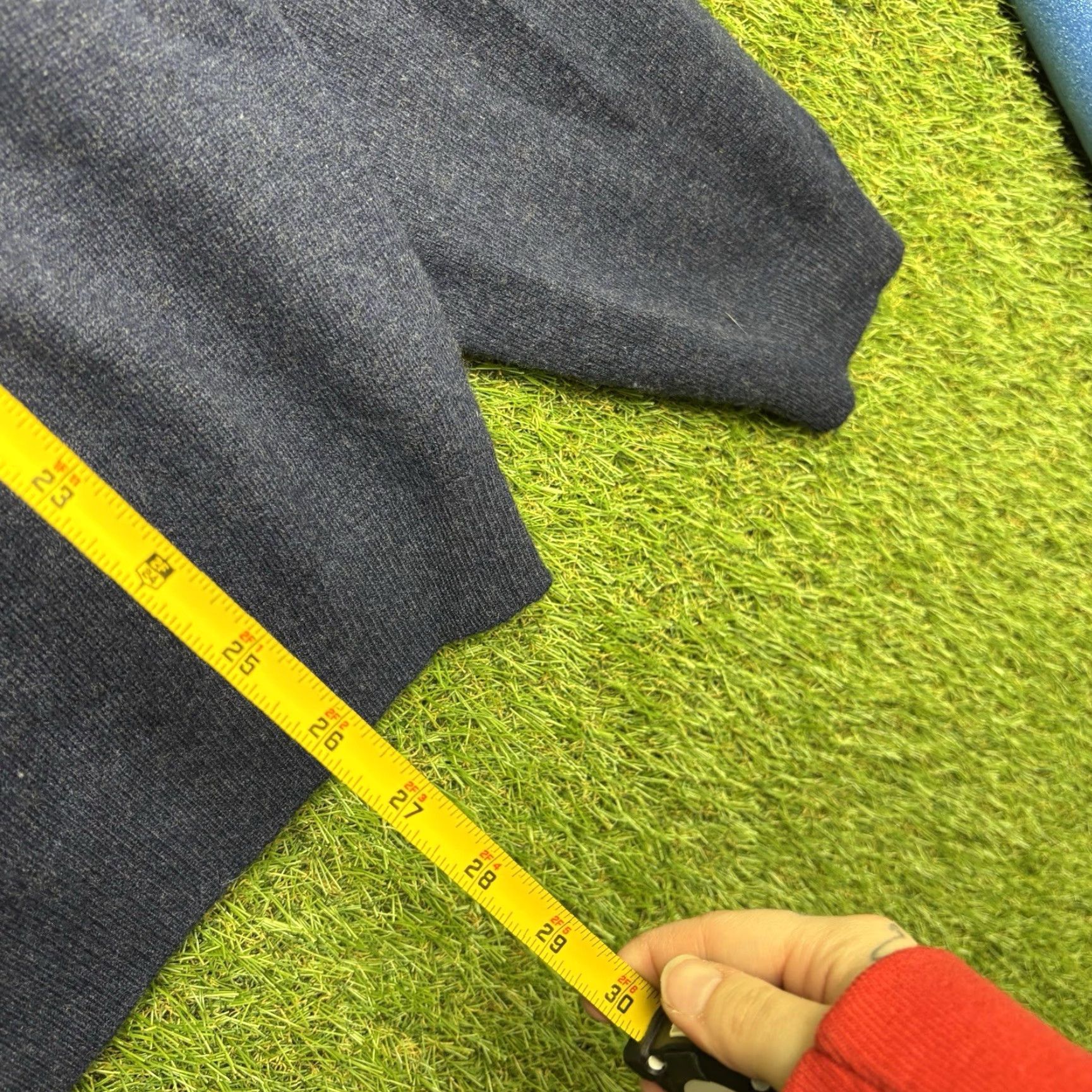Stafford Stafford Sweater Mens XL Solid Blue 100% Cashmere V-Neck Lightweight Pullover Preppy Winter Casual Size US XL / EU 56 / 4 - 7 Thumbnail