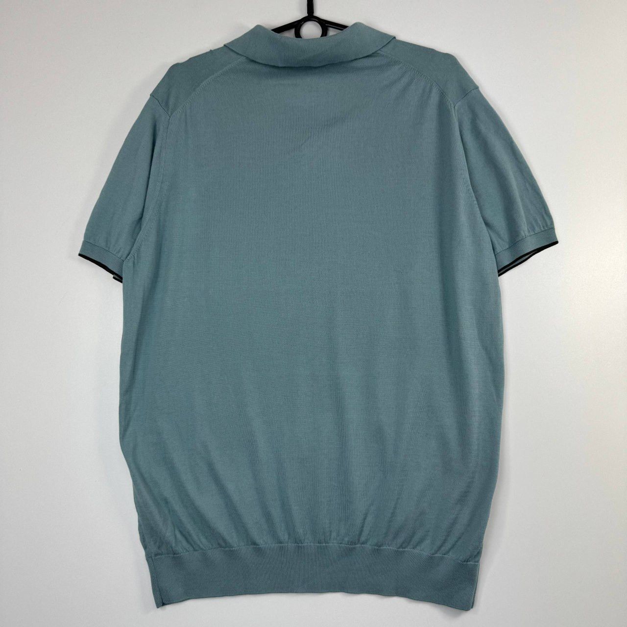 Pal Zileri Pal Zileri Mens Knit Polo Shirt Light Blue Short Size 56 Size US L / EU 52-54 / 3 - 5 Thumbnail