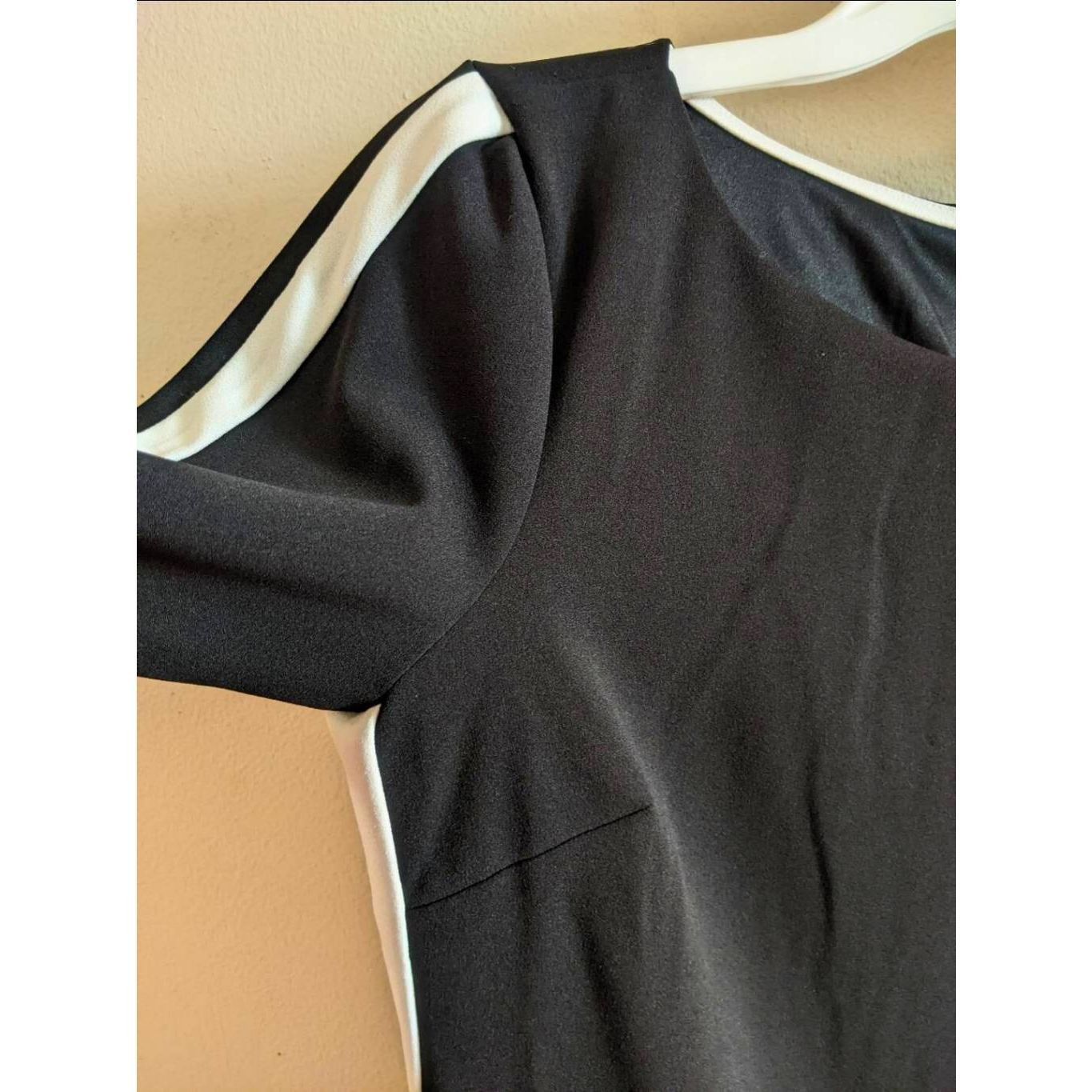 Vince Camuto Vince Camuto Black White Colorblock Sheath Dress Size 10 3/4 Size L / US 10 / IT 46 - 9 Thumbnail