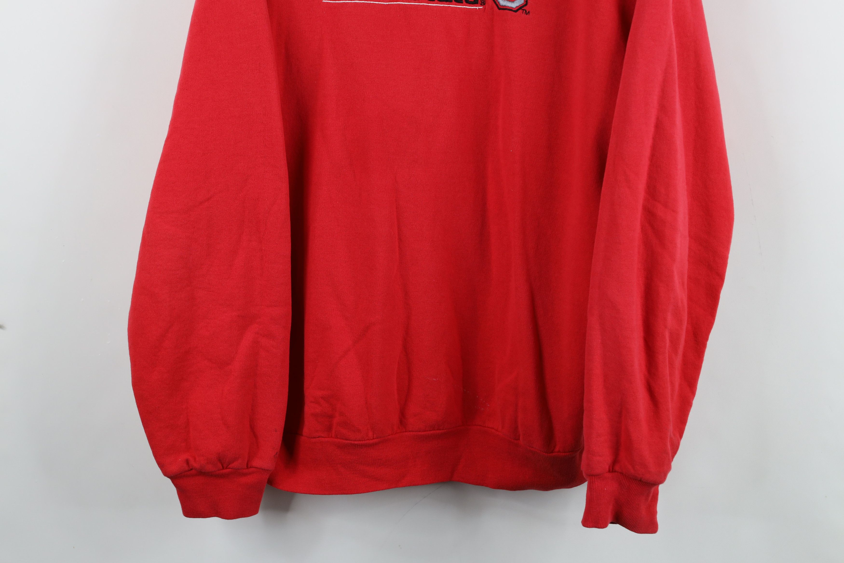 Vintage Vintage 90s Spell Out Ohio State University Sweatshirt Red Size US L / EU 52-54 / 3 - 3 Thumbnail