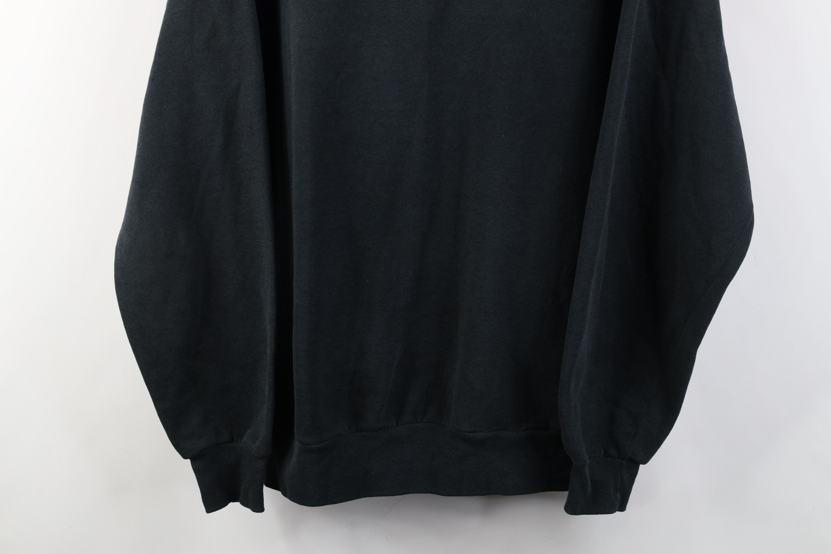 Vintage Vintage 90s Streetwear Blank Crewneck Sweatshirt Black USA Size US L / EU 52-54 / 3 - 3 Thumbnail