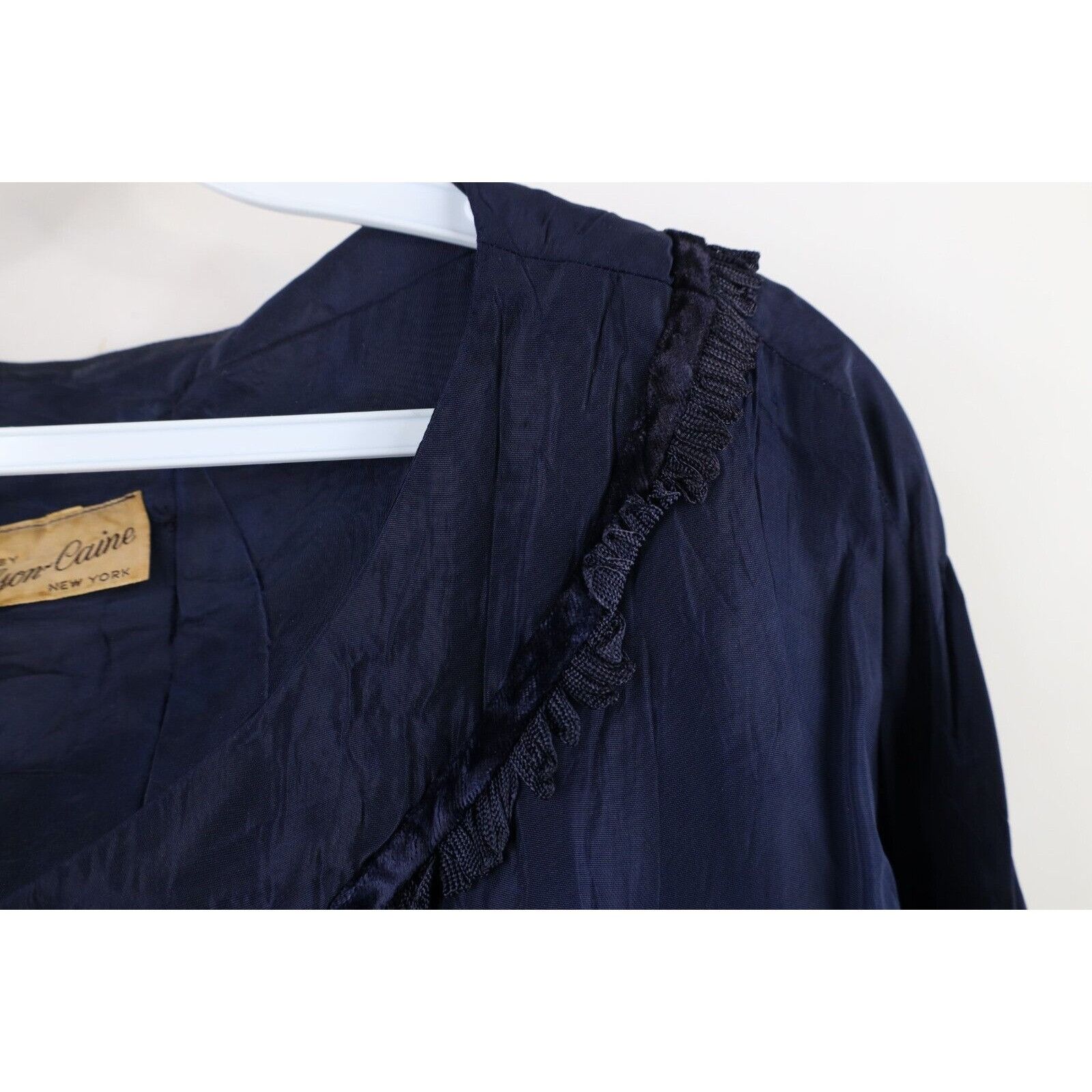 Vintage Vintage 50s 60s Rockabilly Distressed Velvet Fringed Dress Size M / US 6-8 / IT 42-44 - 6 Thumbnail