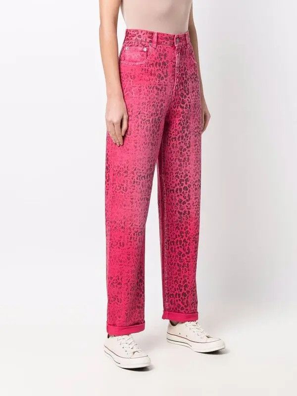 Golden Goose o1y0725 Denim Pant in Fuchsia/Brown Size 28" / US 6 / IT 42 - 3 Thumbnail