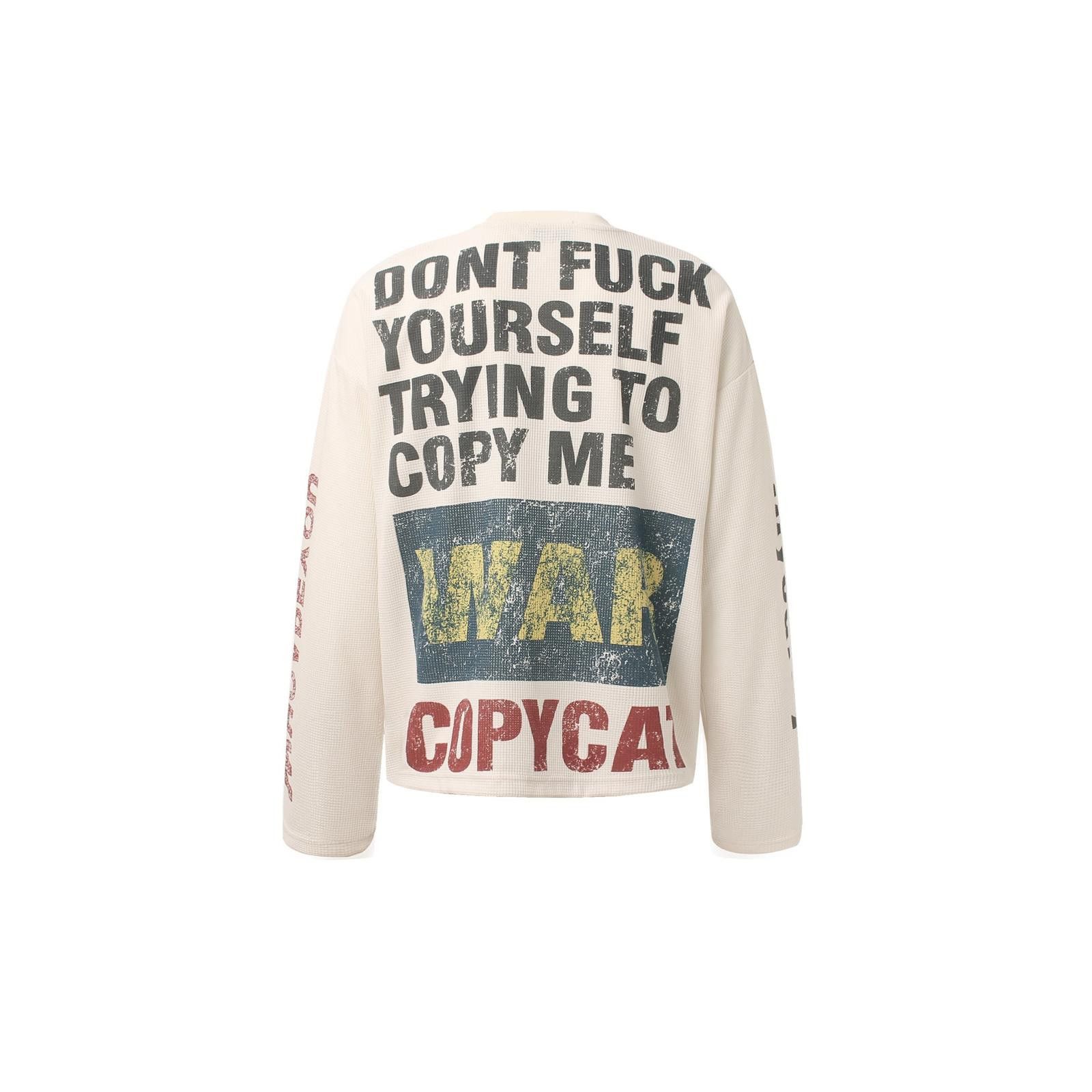 Other Waffle Cotton Figure Print Long-Sleeve Tee | Vintage Size US L / EU 52-54 / 3 - 2 Thumbnail