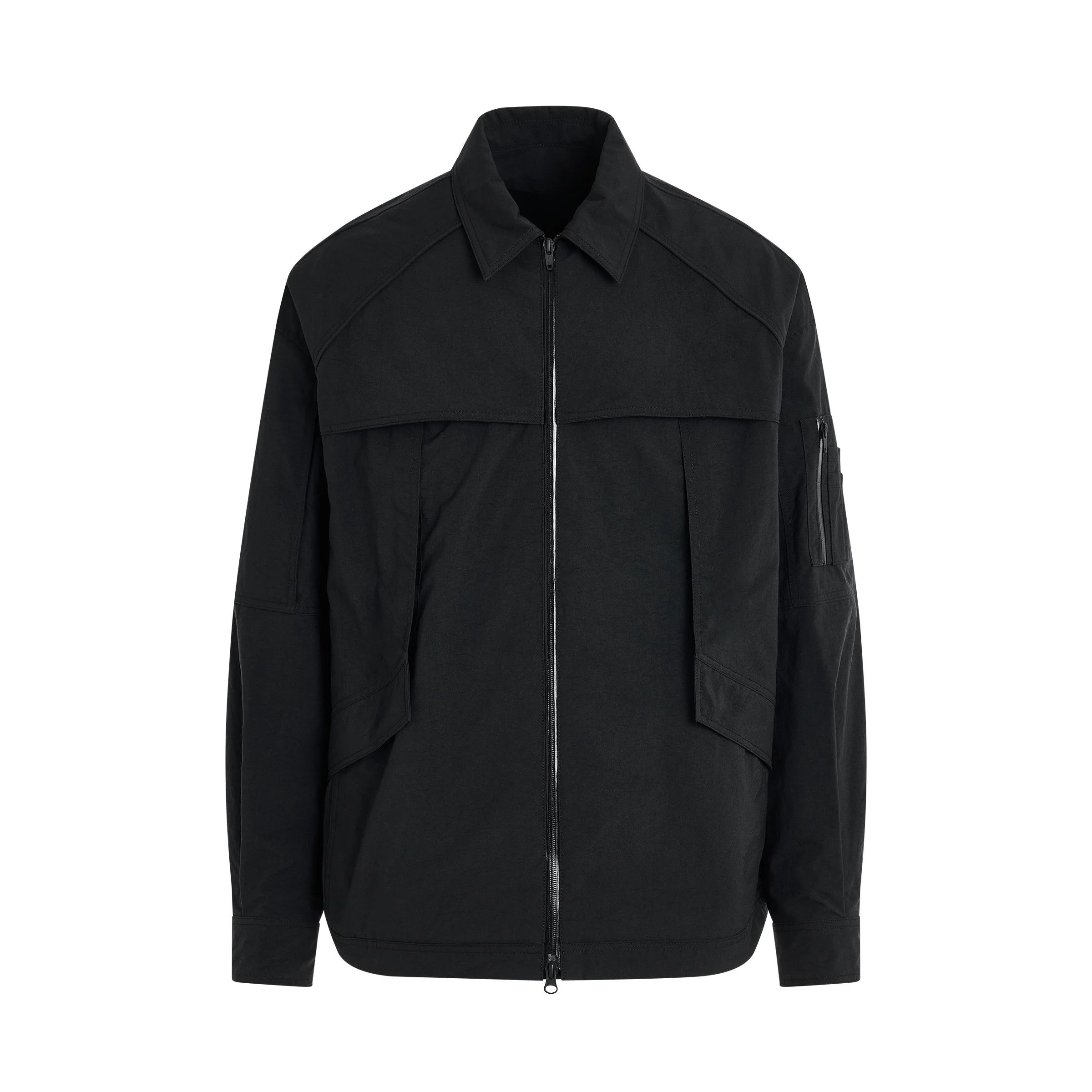 Juun.J o1mris0824 Zip Up Shirt in Black Size US M / EU 48-50 / 2 - 1 Thumbnail
