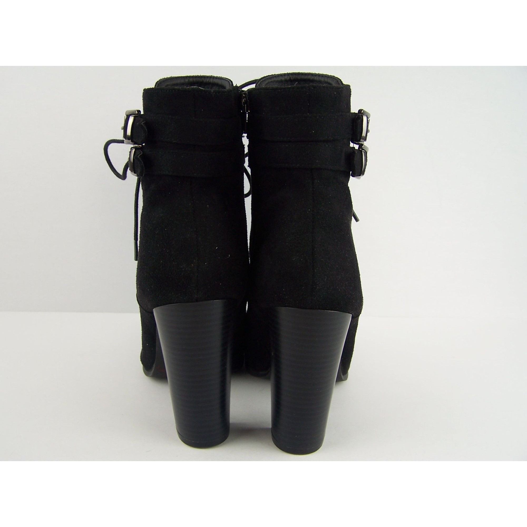 Designer Wild Diva Velvet Suede Ankle Zip/Tie Boots Size US 9 / IT 39 - 4 Thumbnail