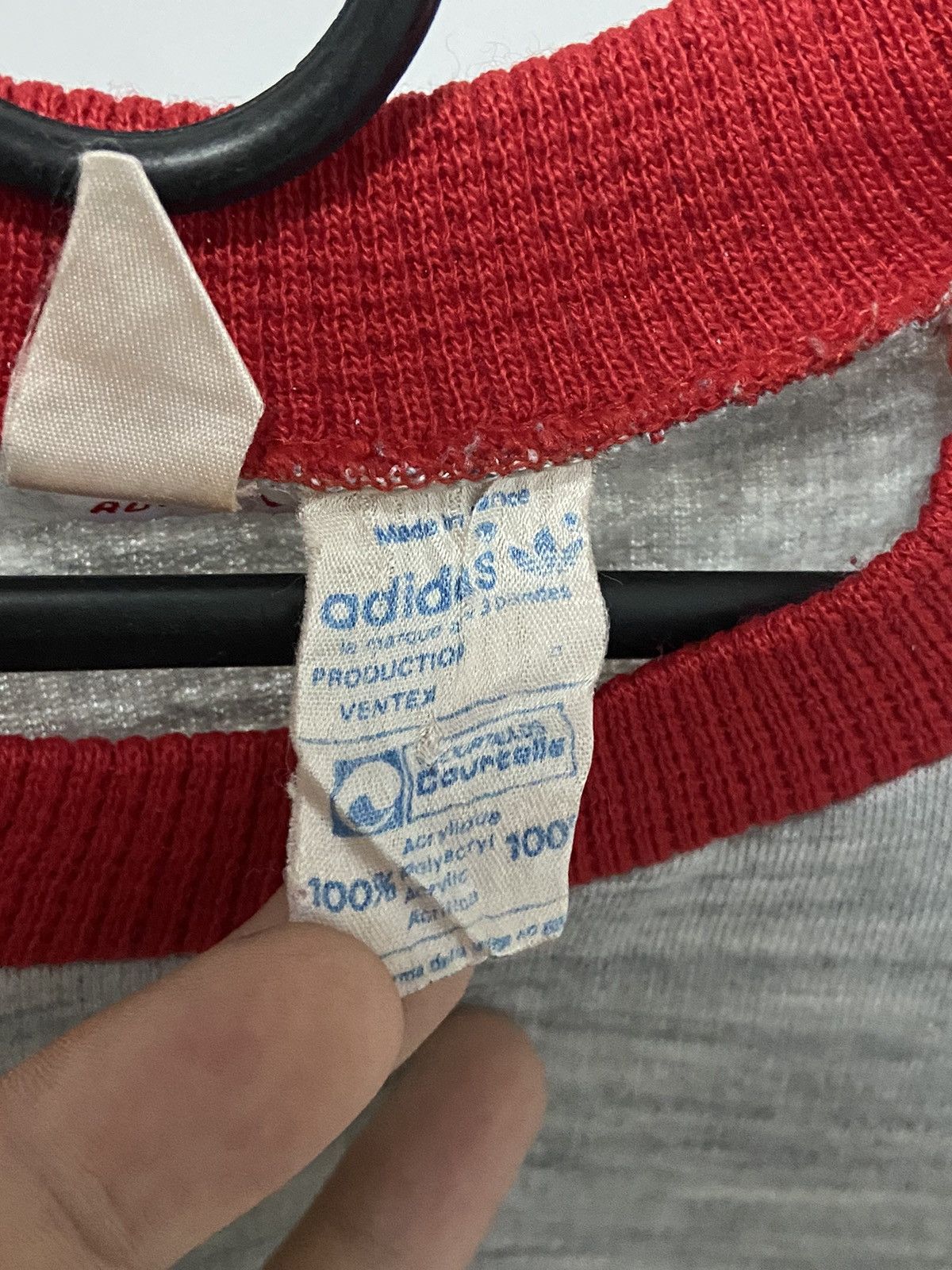 Adidas × Vintage Adidas Vintage Logo Sweatshirt made in France 🇫🇷 Size US L / EU 52-54 / 3 - 6 Thumbnail