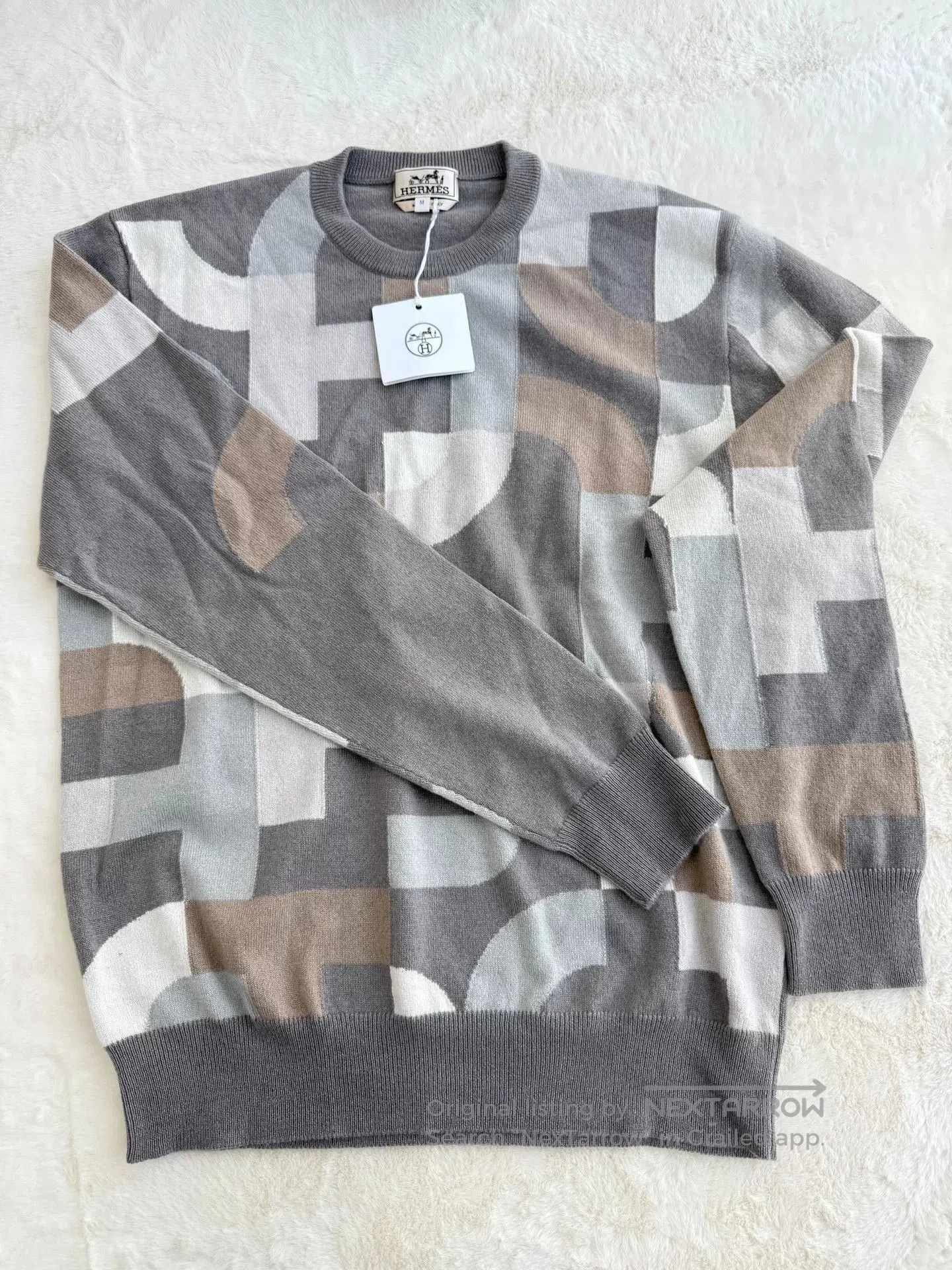 Hermes Hermes Men's Cashmere Sweater Irregular Pattern. Size US M / EU 48-50 / 2 - 2 Thumbnail