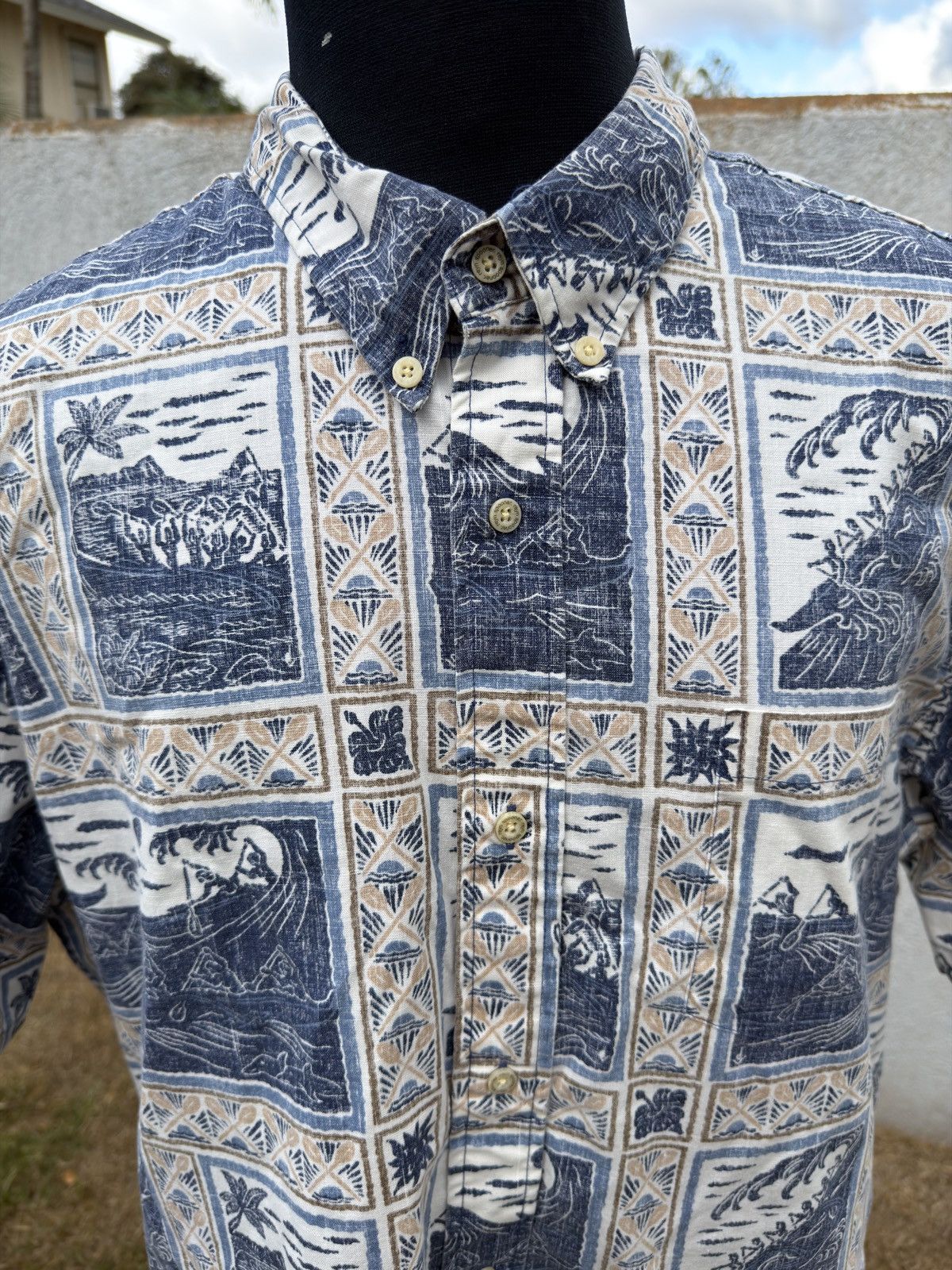 Reyn Spooner PreOwned Reyn Spooner Tailored Fit Blue Men's XXL Size US XXL / EU 58 / 5 - 3 Thumbnail
