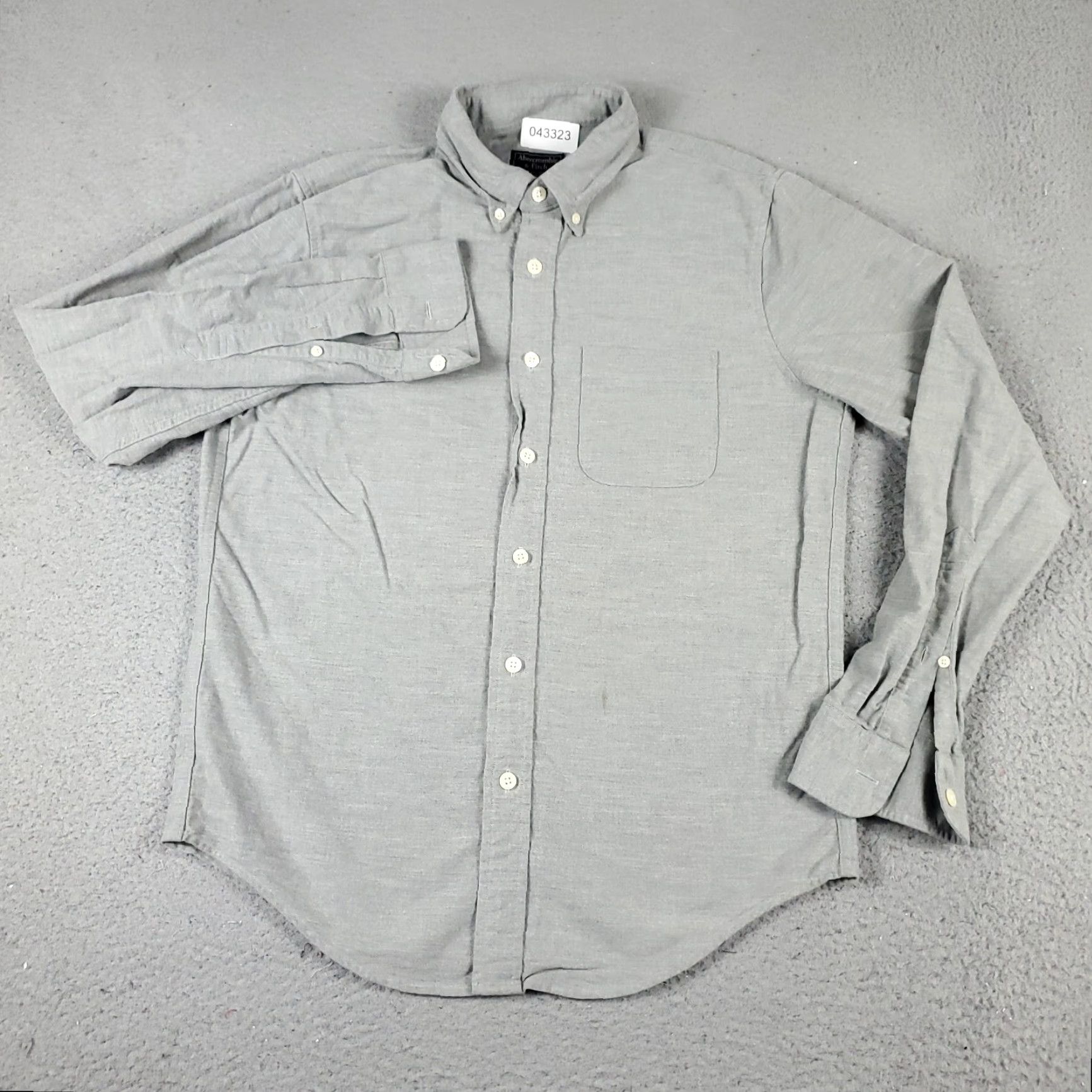Abercrombie & Fitch Abercrombie & Fitch Shirt Mens Medium Gray Button-Up Long Sleeve Casual Dress Shirt Regular Fit Size US M / EU 48-50 / 2 - 2 Thumbnail