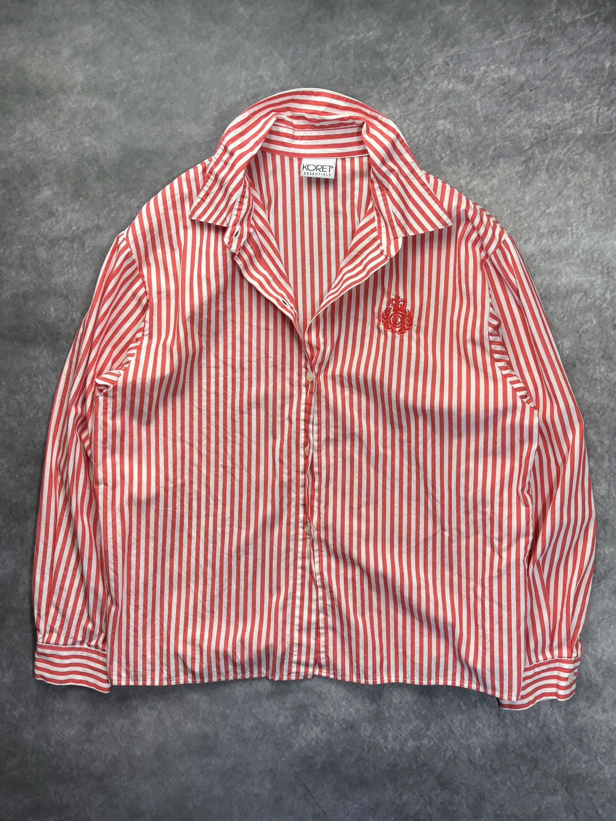 Vintage 90s Vintage Striped Shirt 80s Straight Hem Preppy Dress 80s Size US S / EU 44-46 / 1 - 1 Thumbnail