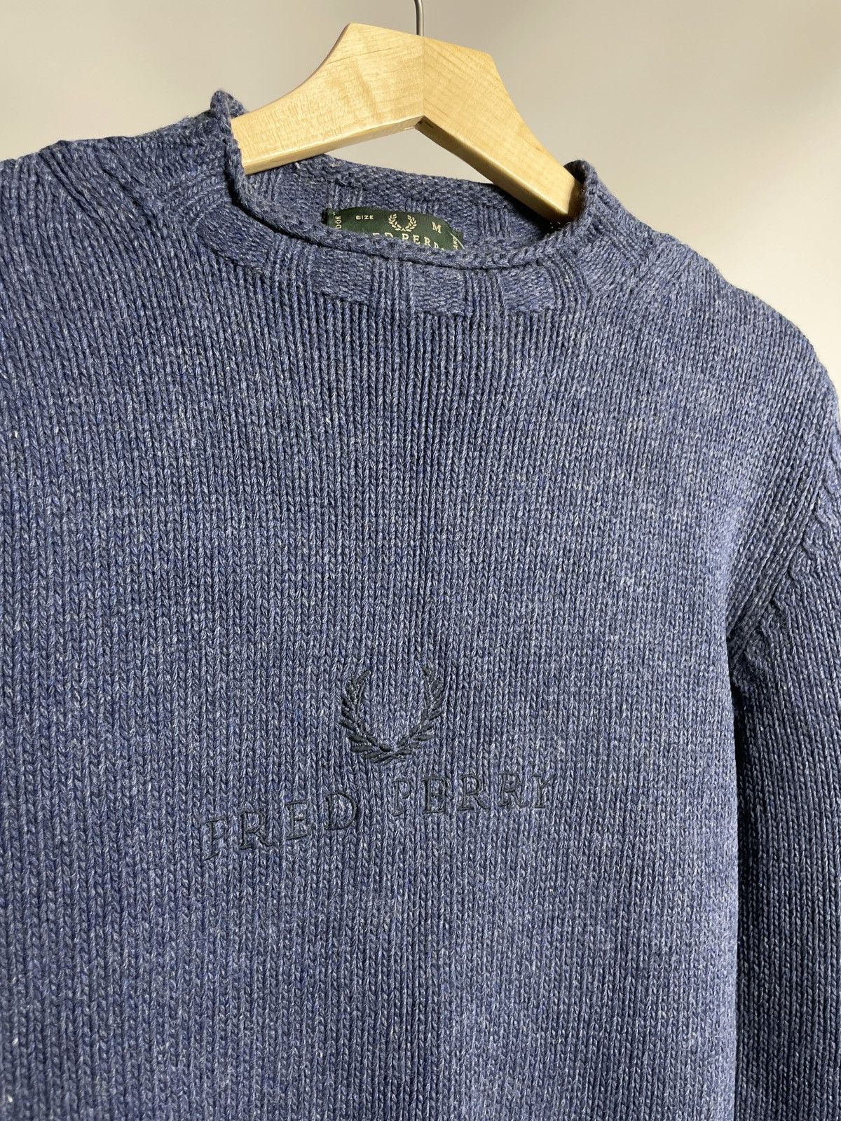 Fred Perry × Lonsdale × Vintage VINTAGE 🦕 Fred Perry Centre Logo London Knitted Sweater Size US M / EU 48-50 / 2 - 4 Thumbnail