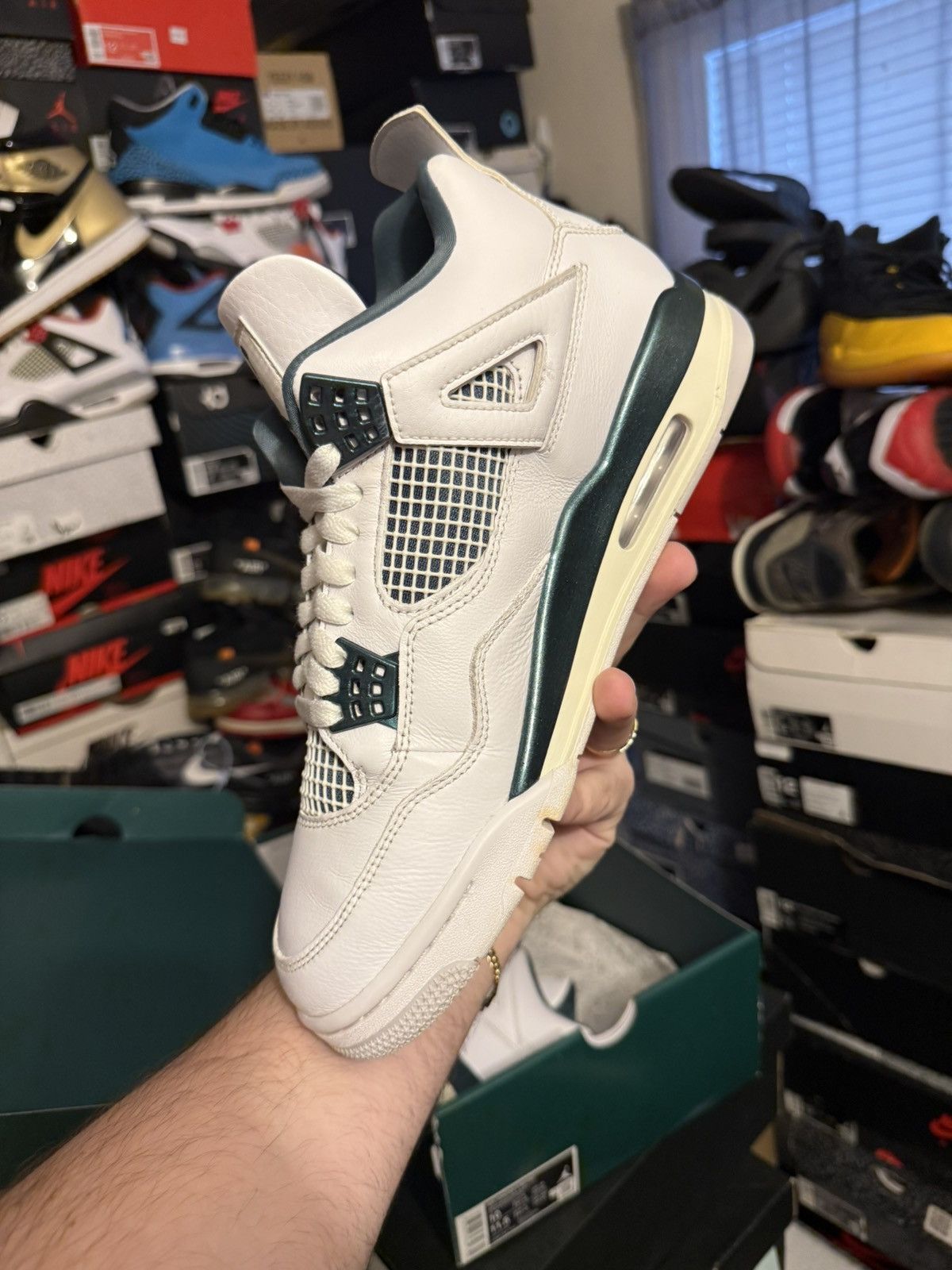Jordan Brand Jordan retro 4 oxidized green sz 10 Size US 10 / EU 43 - 3 Thumbnail