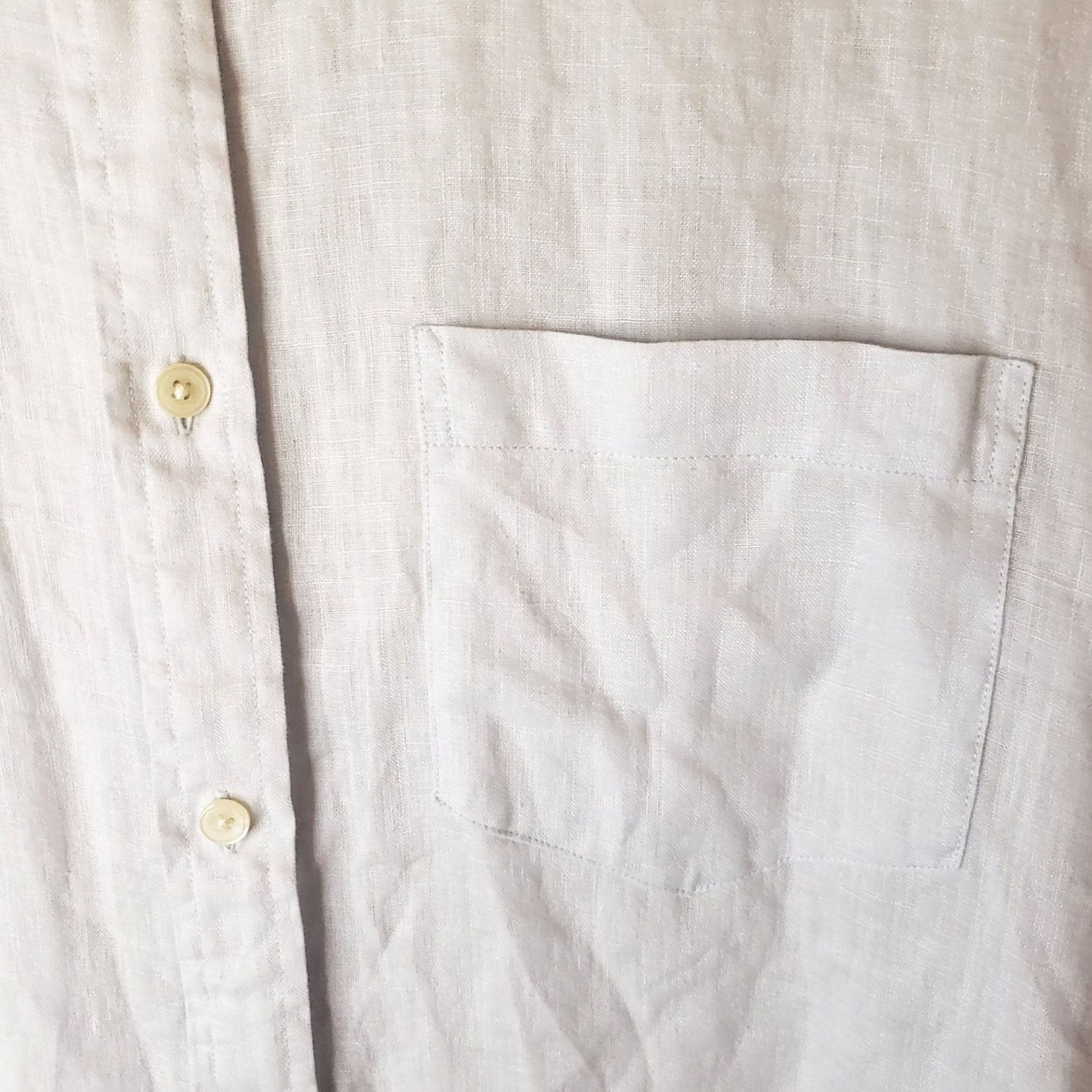 Calvin Klein Calvin Klein Linen Shirt Men's L Pale Blue Button Up Casual Short Sleeve Size US L / EU 52-54 / 3 - 3 Thumbnail