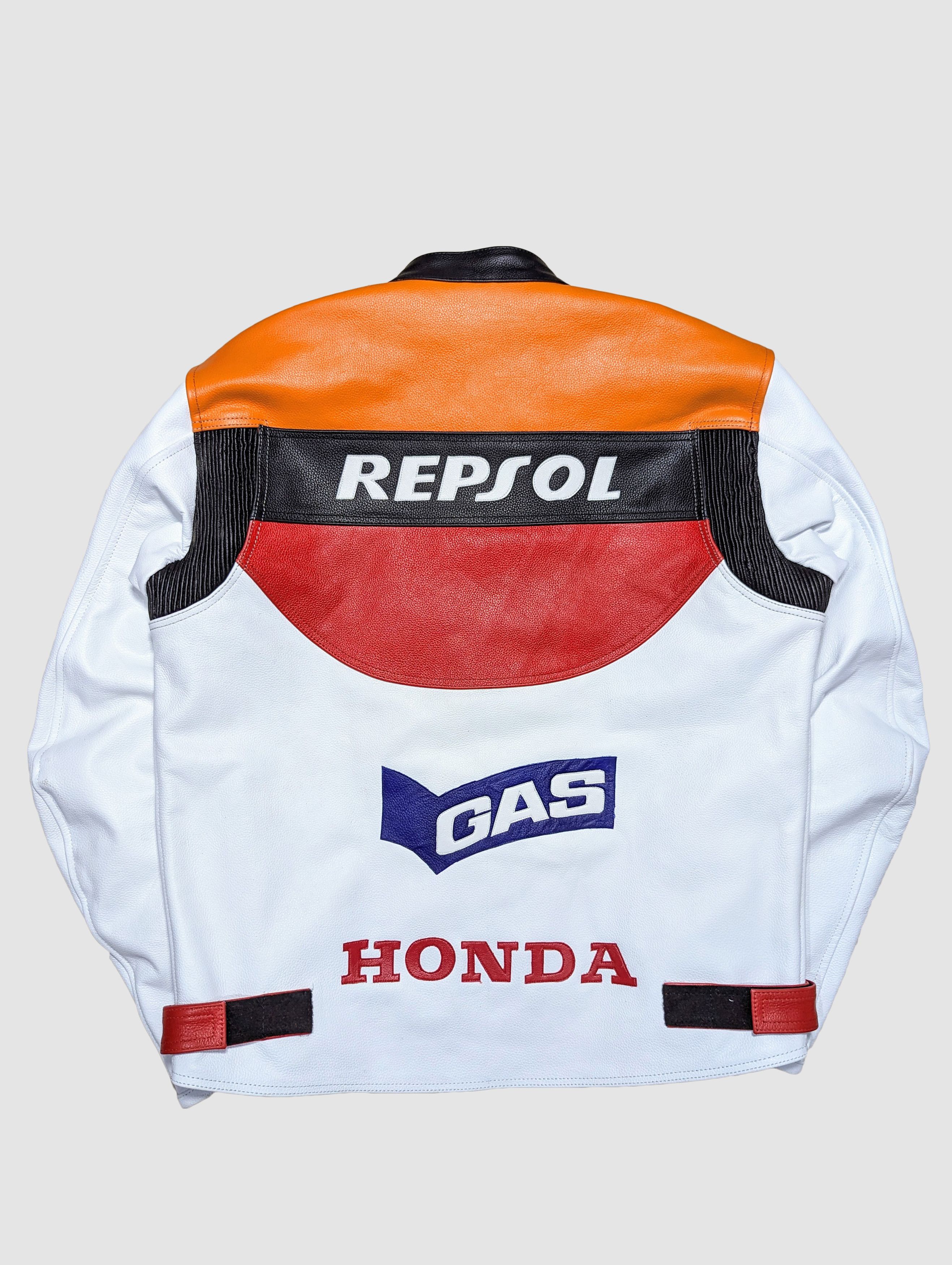 Genuine Leather 🔥Rare HONDA REPSOL racing leather jacket Size US XXL / EU 58 / 5 - 2 Thumbnail