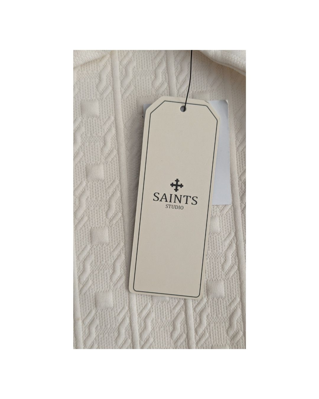 Other Saints Studio Textured Ecru Loose Fit T Shirt Men Med M NWT Size US M / EU 48-50 / 2 - 4 Thumbnail