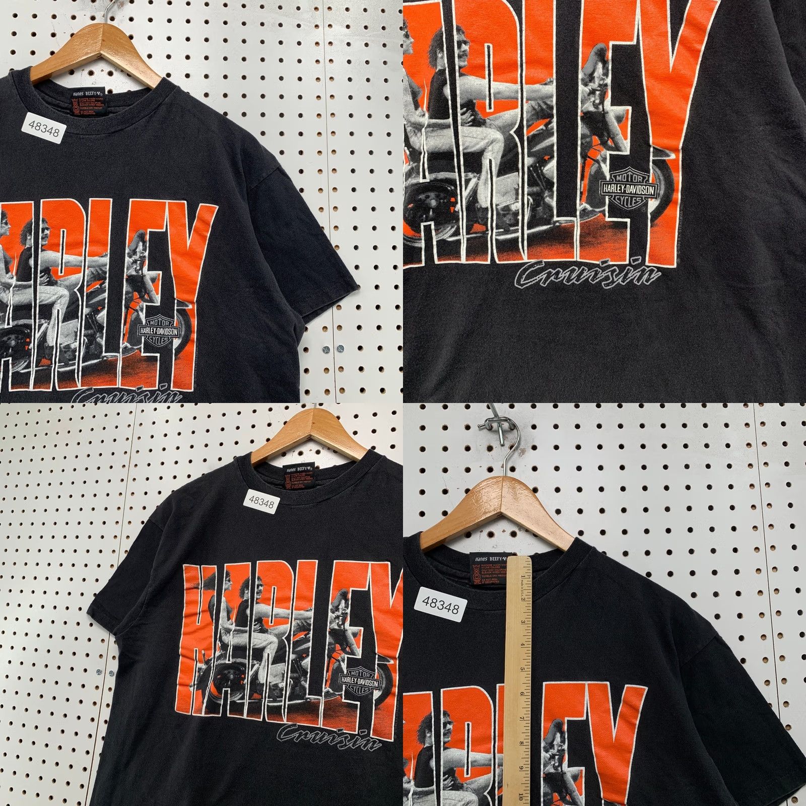Harley Davidson VINTAGE Harley-Davidson T Shirt Men XL Black Cruisin 90s Tempe Arizona USA Mens Size US XL / EU 56 / 4 - 8 Thumbnail