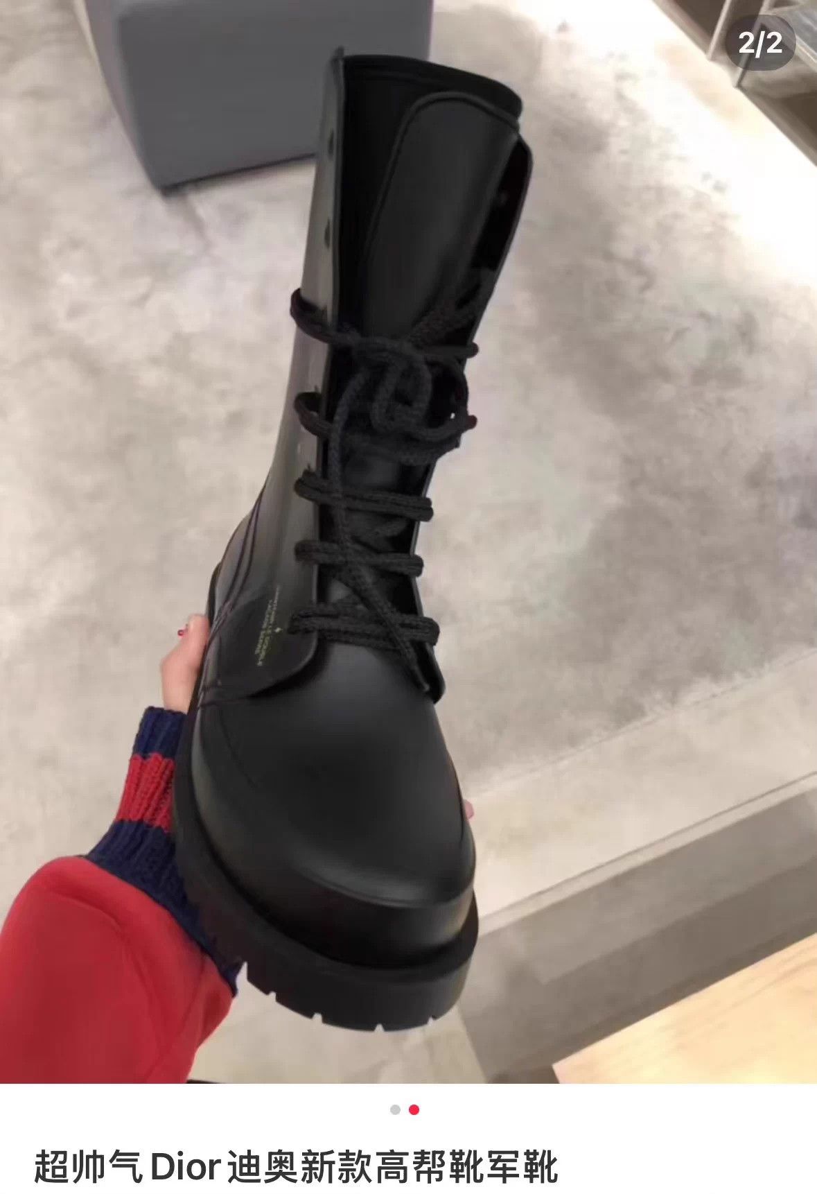 Dior Dior black logo high-top rain boots 99 new 37 Size US 6 / IT 36 - 6 Thumbnail