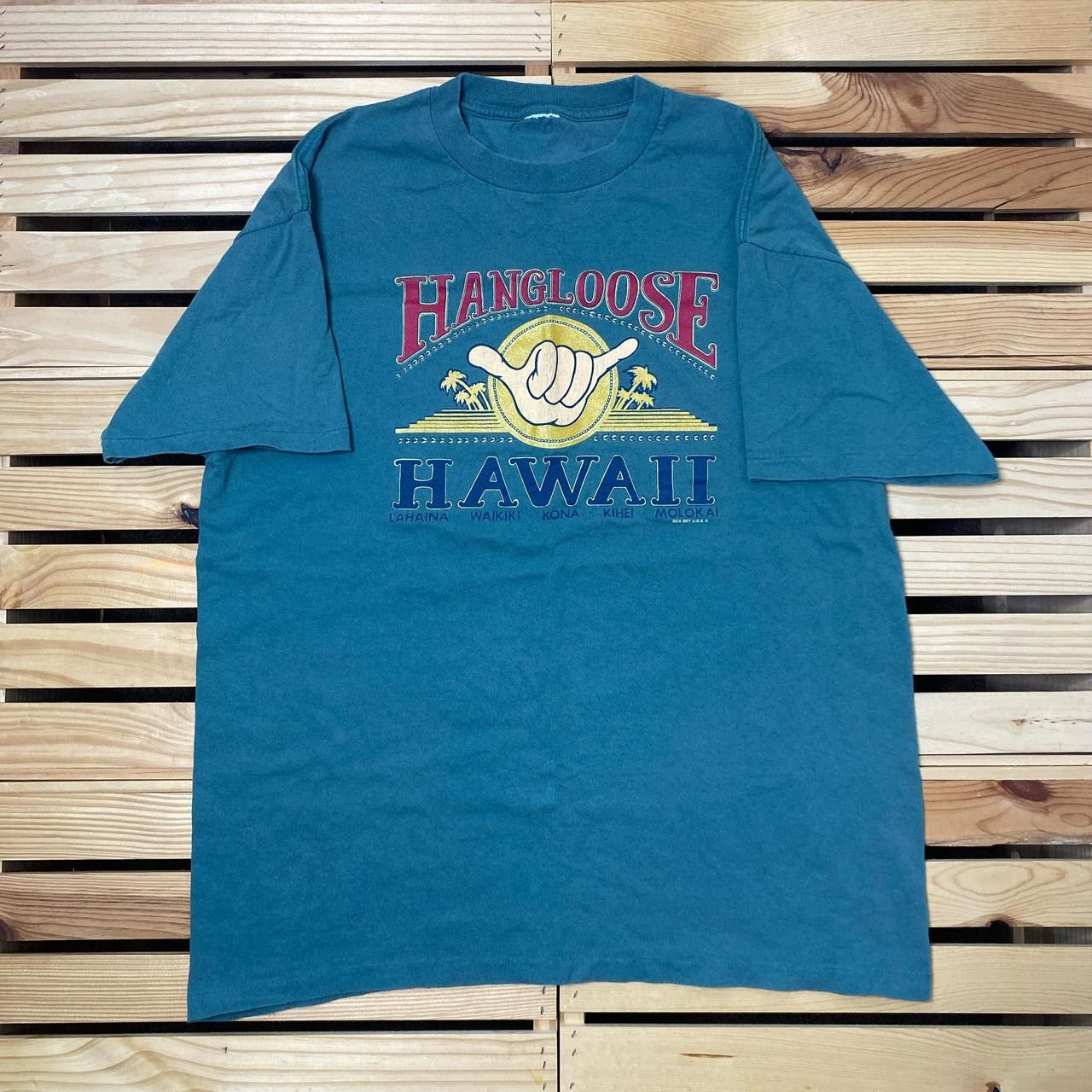 Other Vintage Hang Loose, Hawaii Green Surf Tee Size XL Size US XL / EU 56 / 4 - 1 Thumbnail