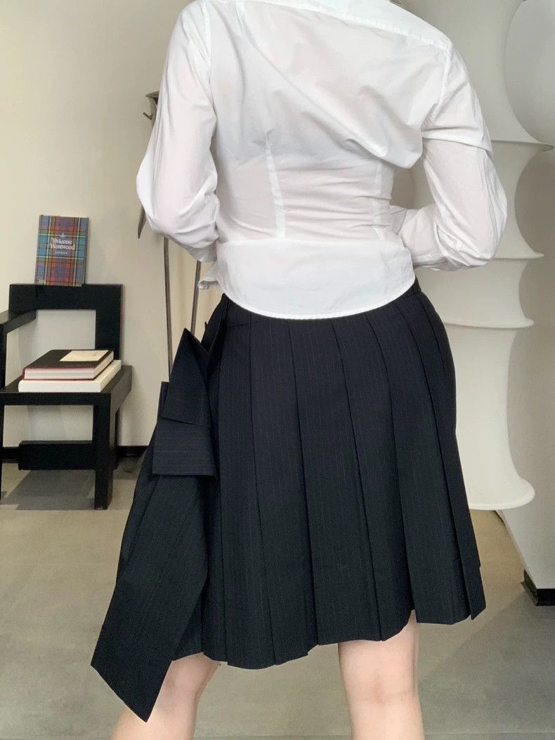 Vivienne Westwood Vivienne Westwood size2 Black striped pleated skirt Size 25" / US 0 / IT 36 - 6 Thumbnail