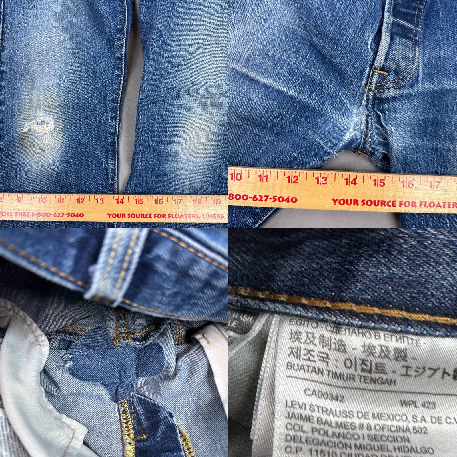 Levi's Levi's 501 Jeans Mens 33x30 Blue Pants Button Fly Work Denim Straight Regular Size US 33 - 8 Thumbnail