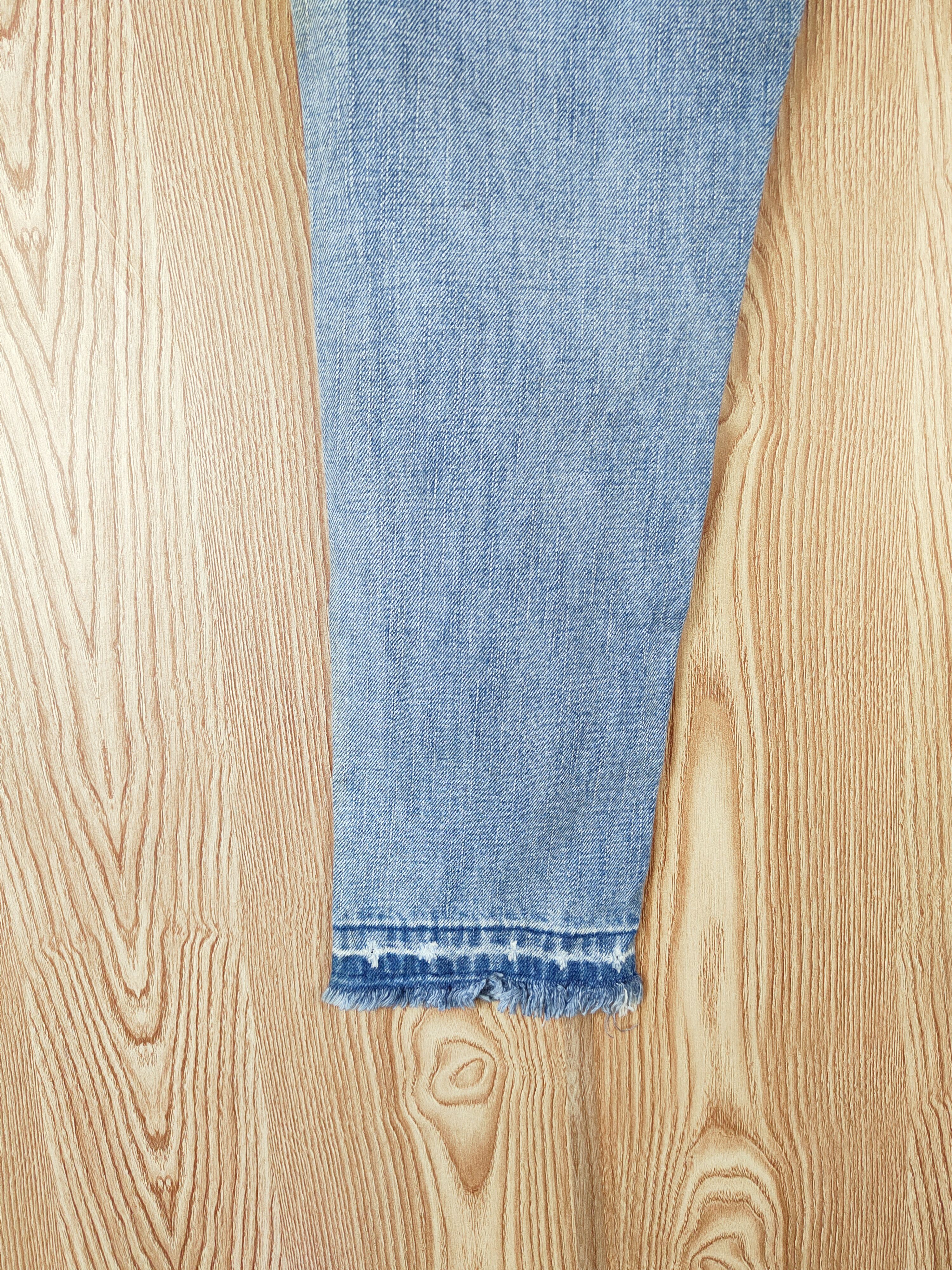 Japanese Brand OZOC Blue patchwork Distressed Ripped Jeans #W601 Size 30" / US 8 / IT 44 - 9 Thumbnail