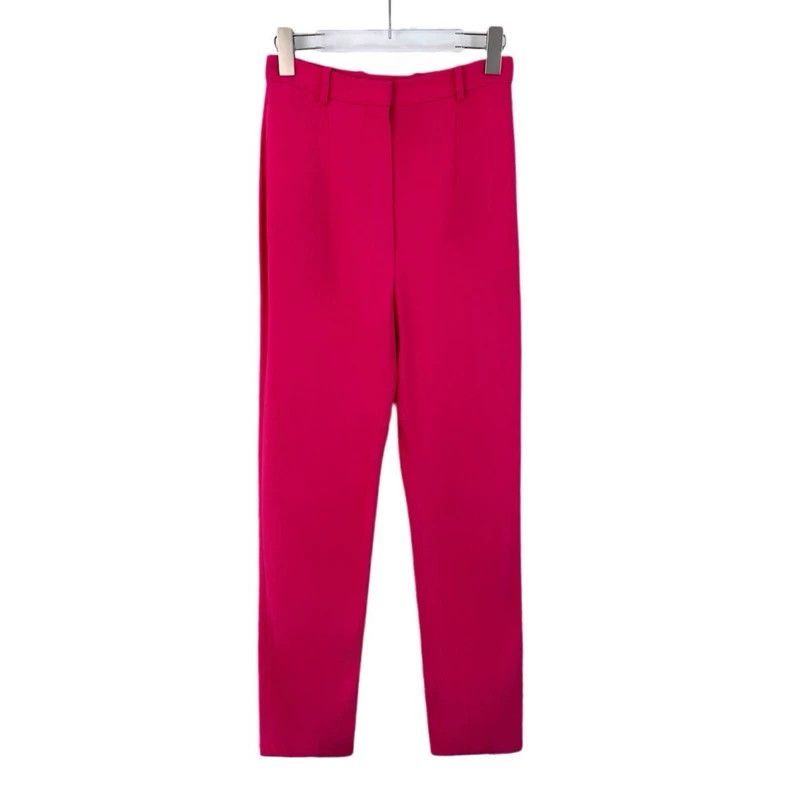 Alexander McQueen Alexander Mcqueen Pink casual suit trousers Size 26" / US 2 / IT 38 - 1 Thumbnail