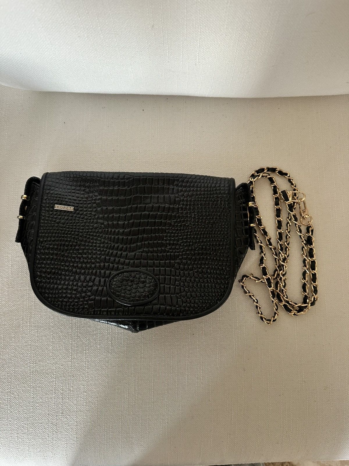 Other VINTAGE KORET Croc-Embossed Shoulder Bag W UNBRANDED CHAIN Size ONE SIZE - 5 Thumbnail