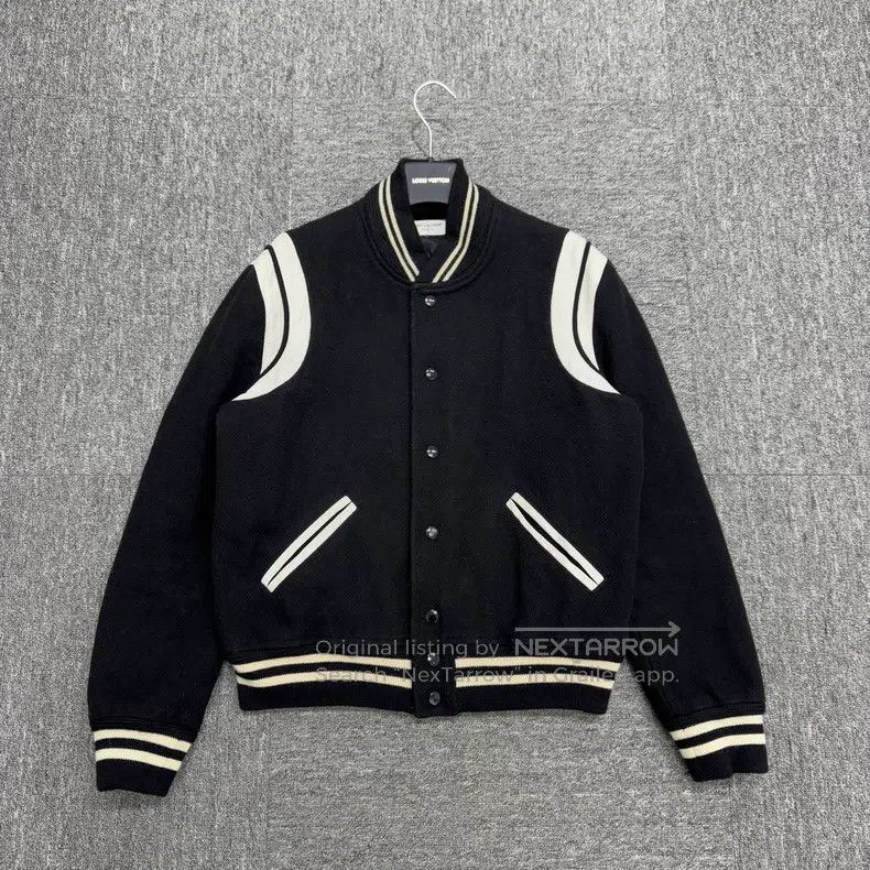 Saint Laurent Paris Saint Laurent Paris Black and White Patchwork Baseball Jac Size US M / EU 48-50 / 2 - 1 Thumbnail
