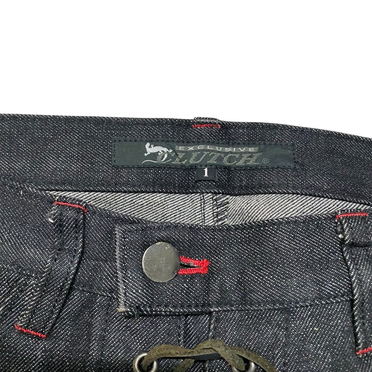 Japanese Brand EXCLUSIVE CLUTCH Lace up Denim Flare Jeans Size 28" / US 6 / IT 42 - 6 Thumbnail