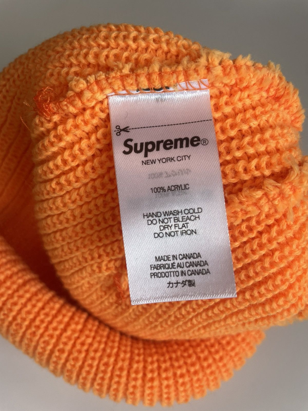 Supreme FW21 Loose Gauge Beanie Neon ORANGE Size ONE SIZE - 3 Thumbnail