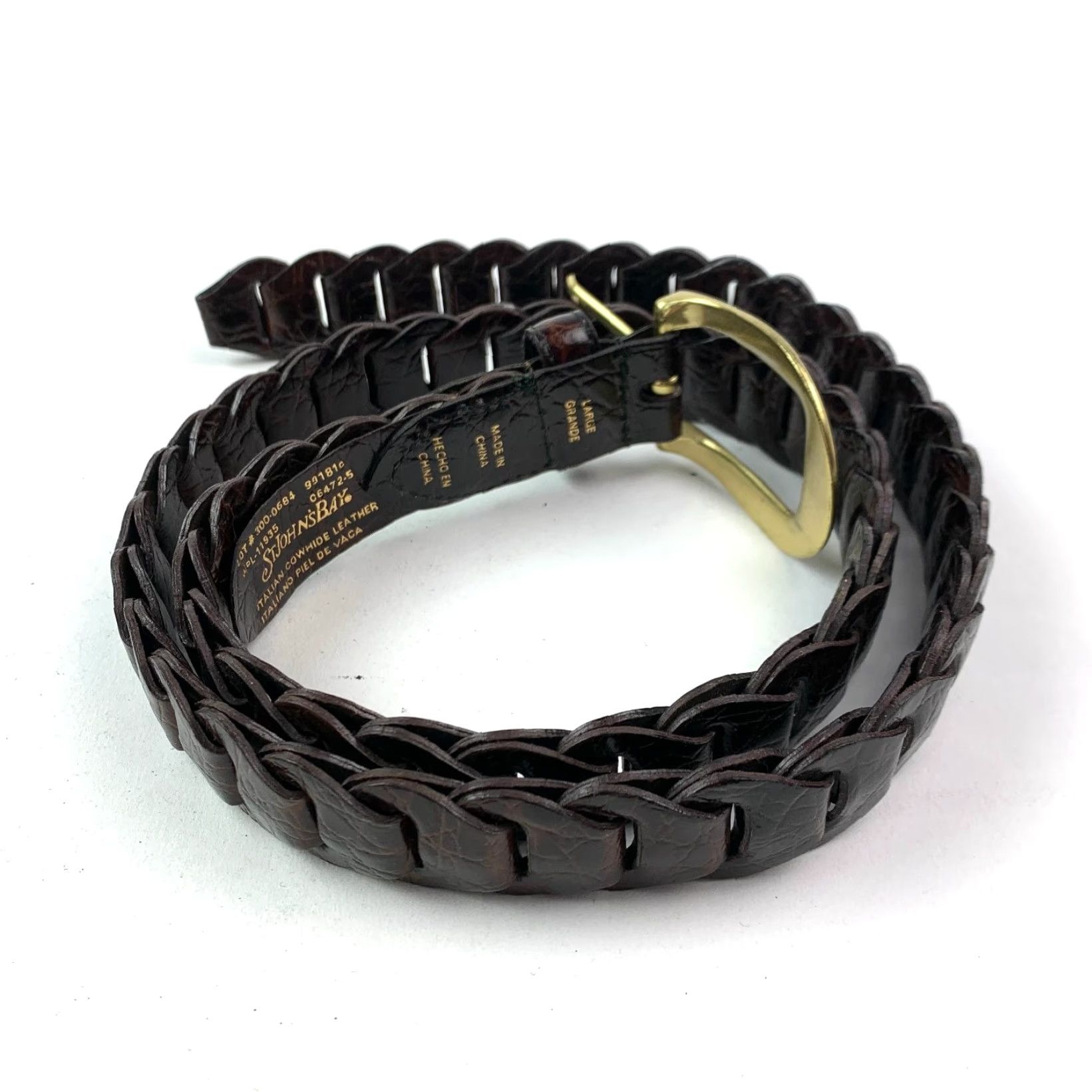 Vintage VINTAGE St. John's Bay Belt Braided Belt 39" Dark Brown Large Women Wool? (Note: no wool; original title didn't mention wool) Size ONE SIZE - 2 Thumbnail