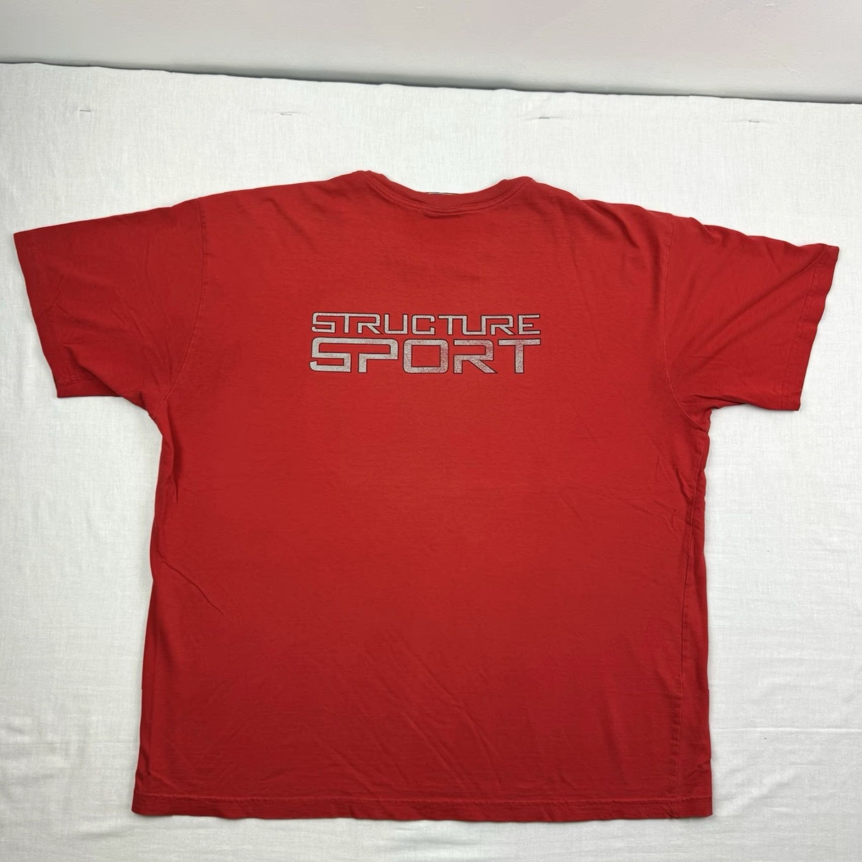 Vintage Vintage Structure T Shirt Adult XL Red Grunge Hipster Punk 90s Y2K Graphic Sport Size US XL / EU 56 / 4 - 3 Thumbnail