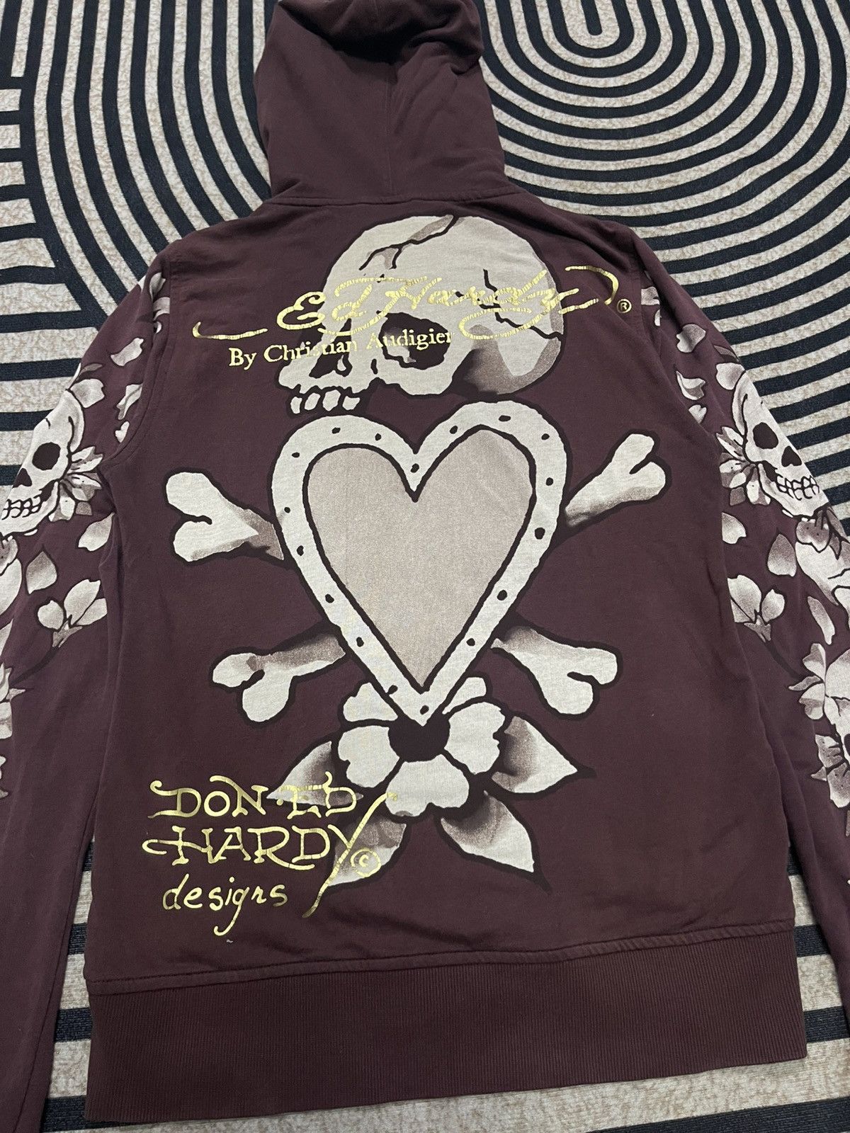 Ed Hardy 2000s ED HARDY SKULL TATTO DESIGN OVP FULL ZIPPER HOODIE Size US M / EU 48-50 / 2 - 14 Thumbnail