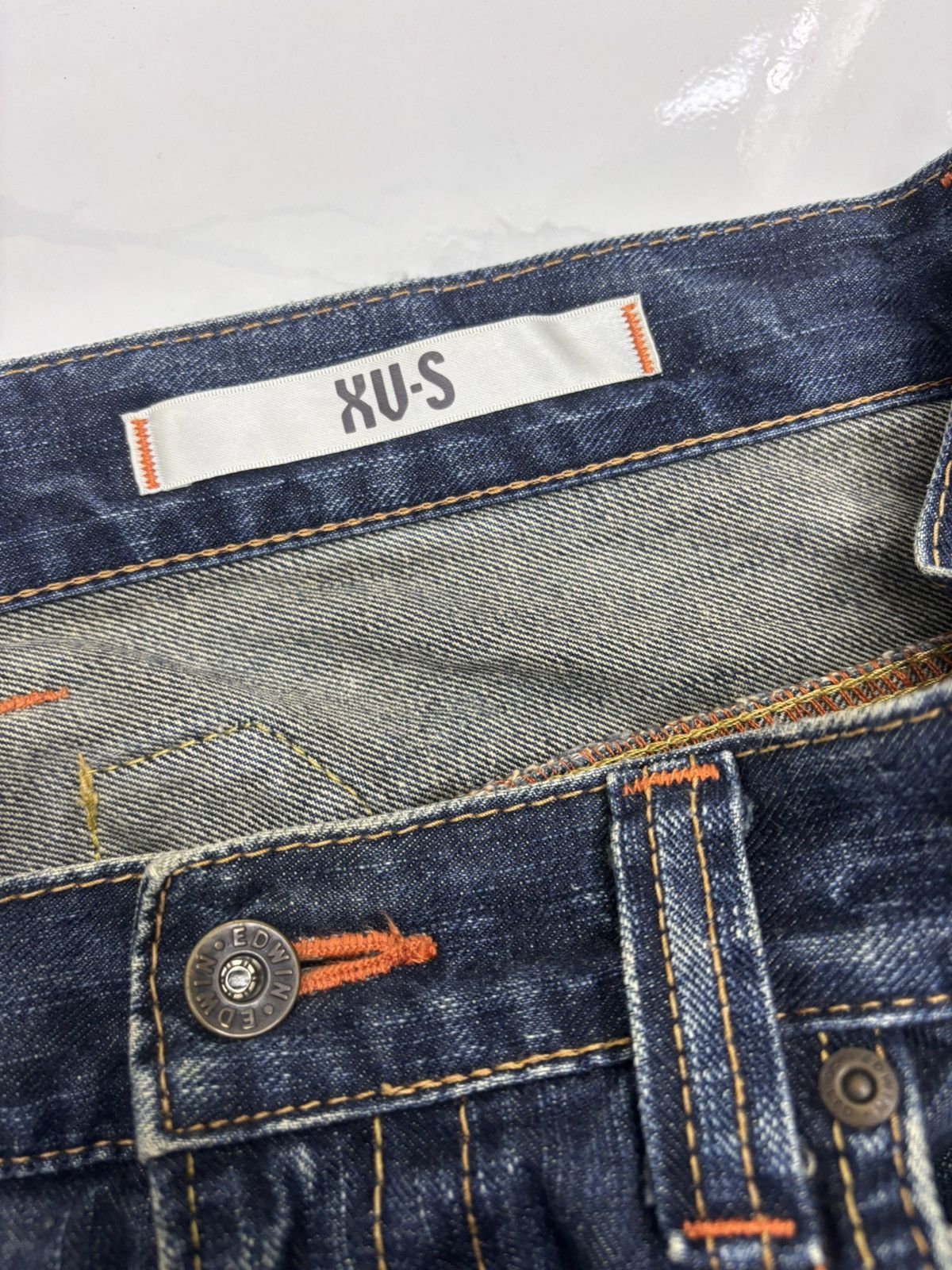 Le Grande Bleu (L.G.B.) 🔥EDWIN XV-S BUCKLE BACK OVERSIZED DENIM BAGGY JEANS Size US 38 / EU 54 - 11 Thumbnail