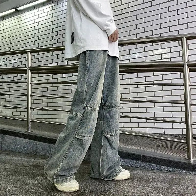 Japanese Brand × Jean Baggy Flared Patterned Denim Jeans Size US 30 / EU 46 - 1 Thumbnail