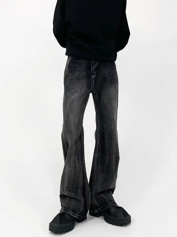 VIBE Vintage Washed Black Micro Flare Jeans Size US 33 - 5 Thumbnail