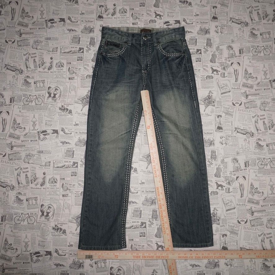 Vintage 30-Vintage Y2K LAMASINI faded baggy wide leg 00s denim jeans Size US 30 / EU 46 - 4 Thumbnail